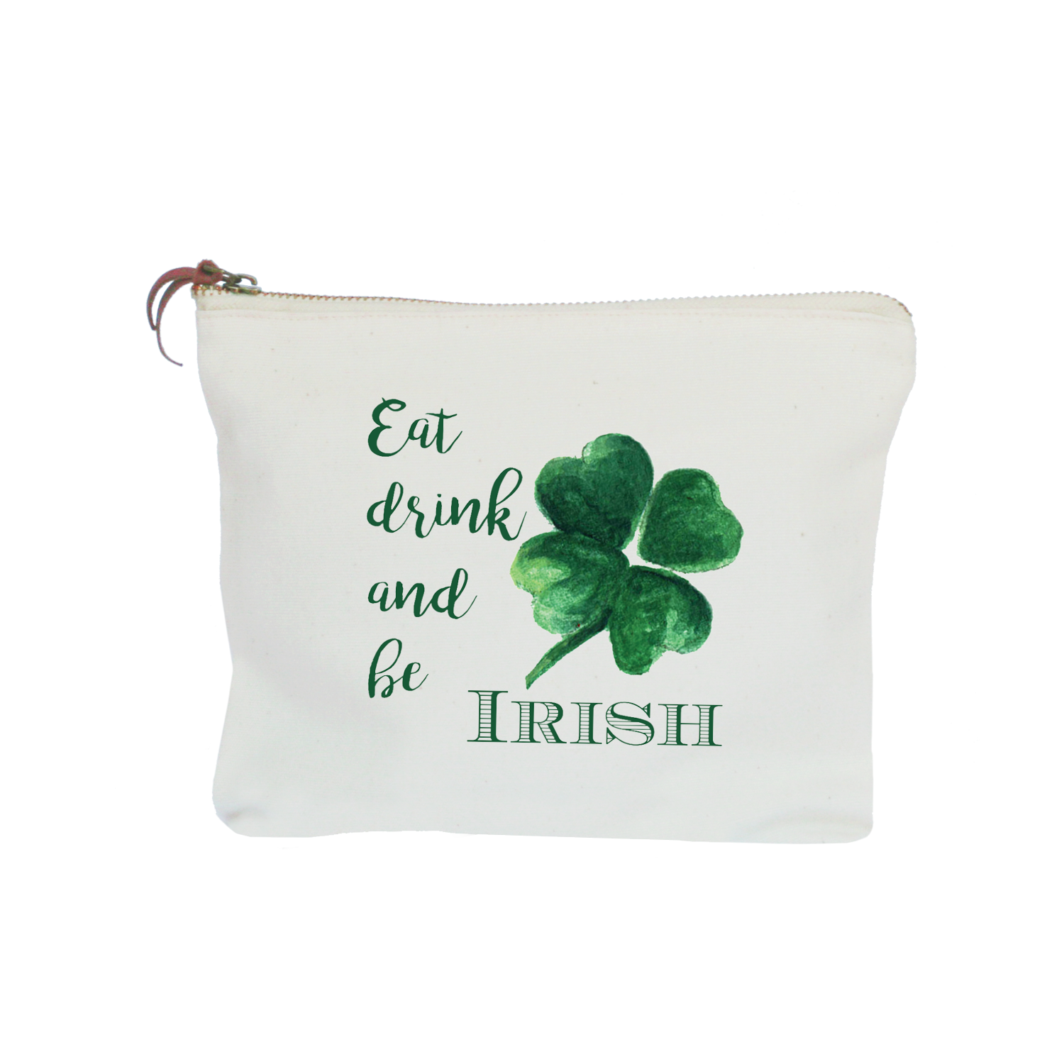 eat drink irish zipper pouch