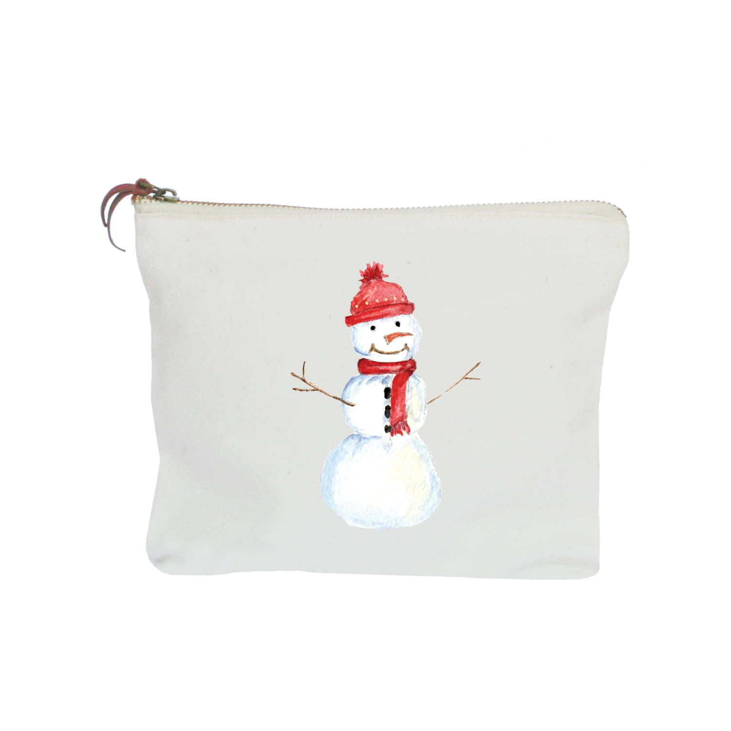 snowman zipper pouch