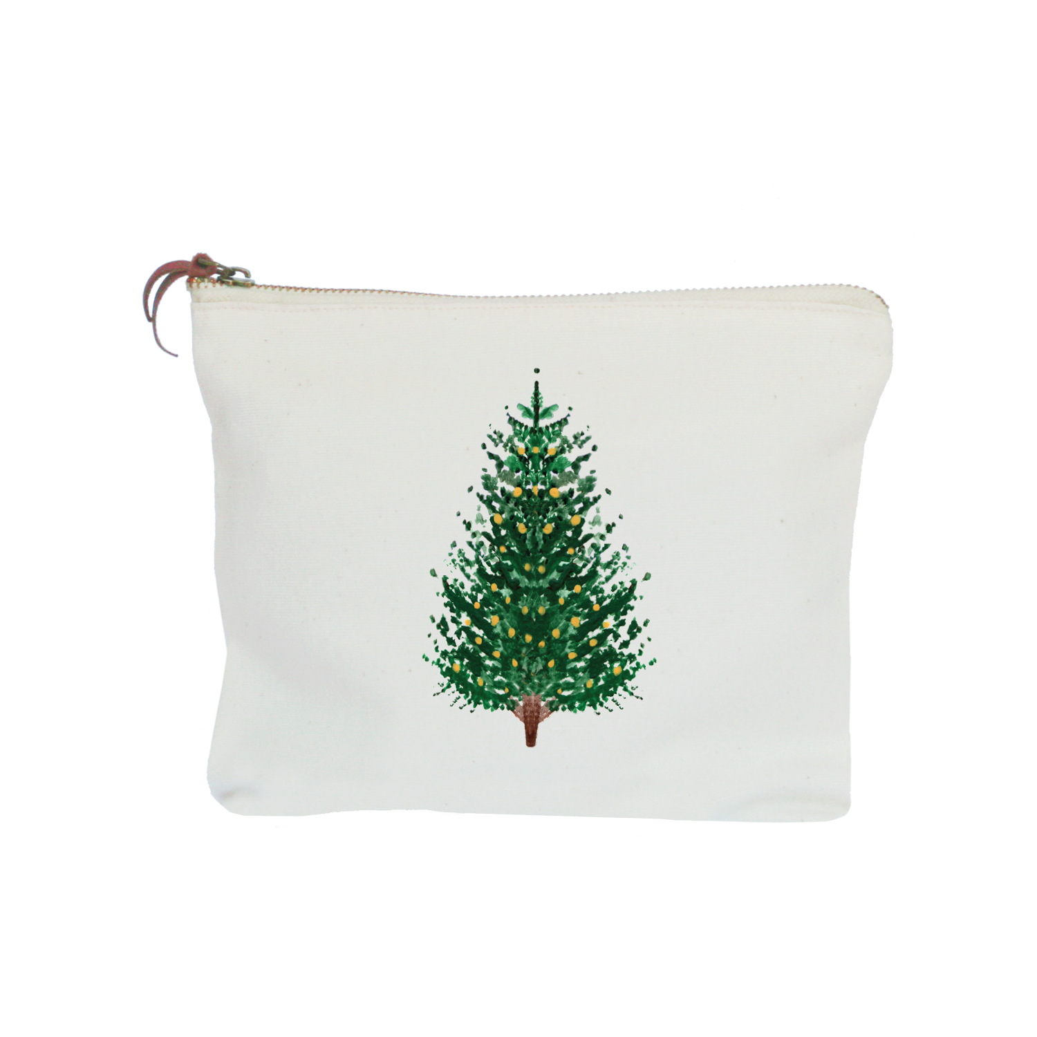 tree + white lights zipper pouch