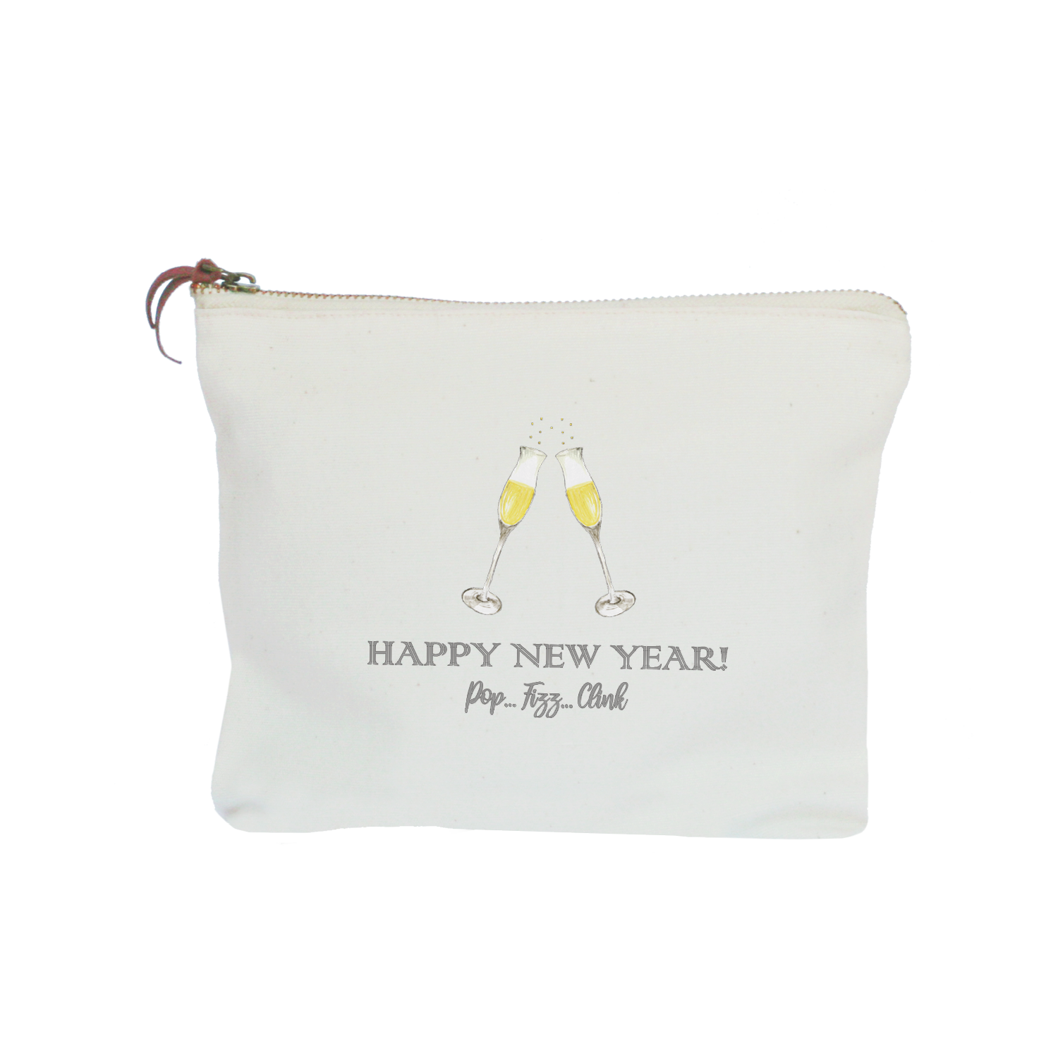 happy new year zipper pouch