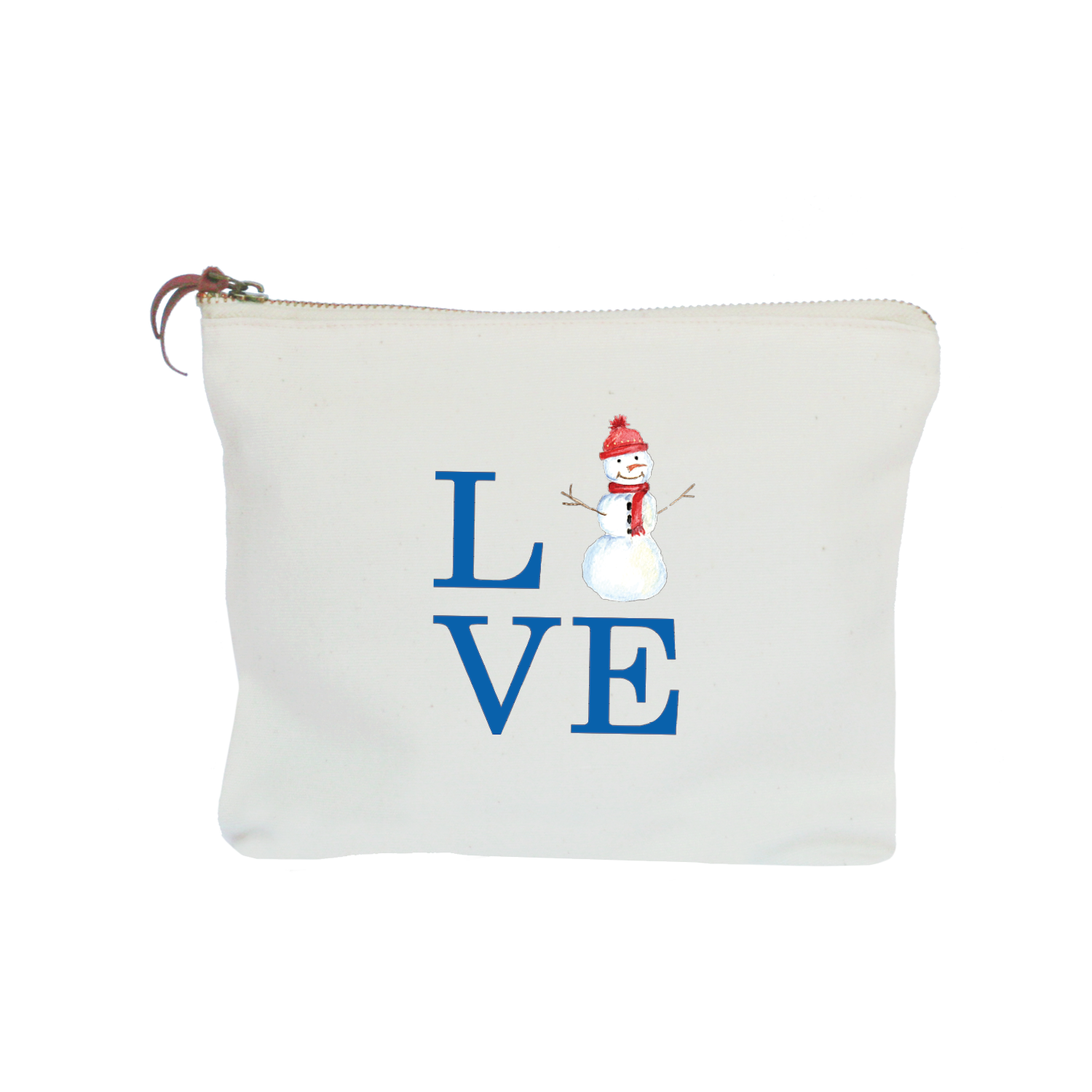 love snowman zipper pouch