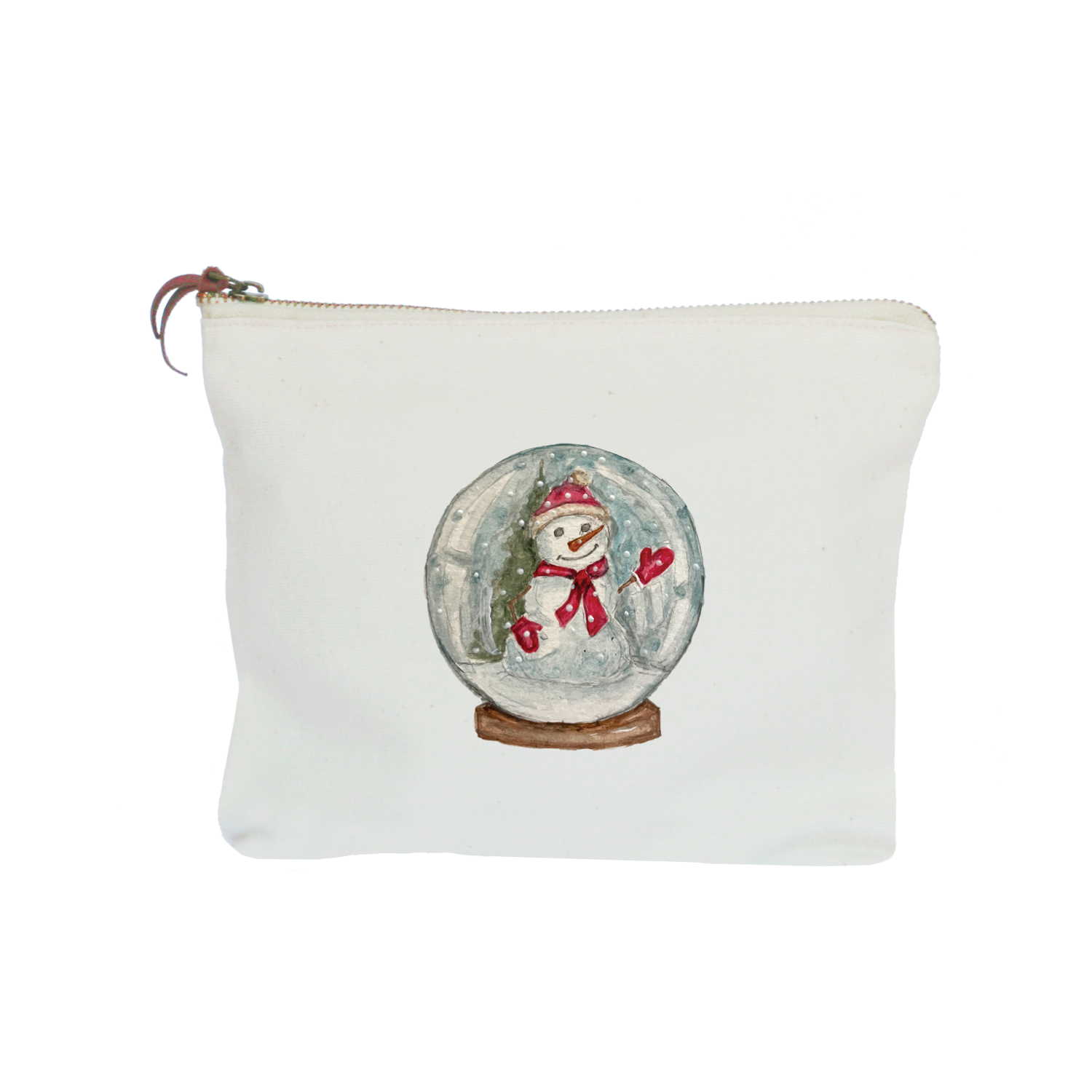 snow globe zipper pouch