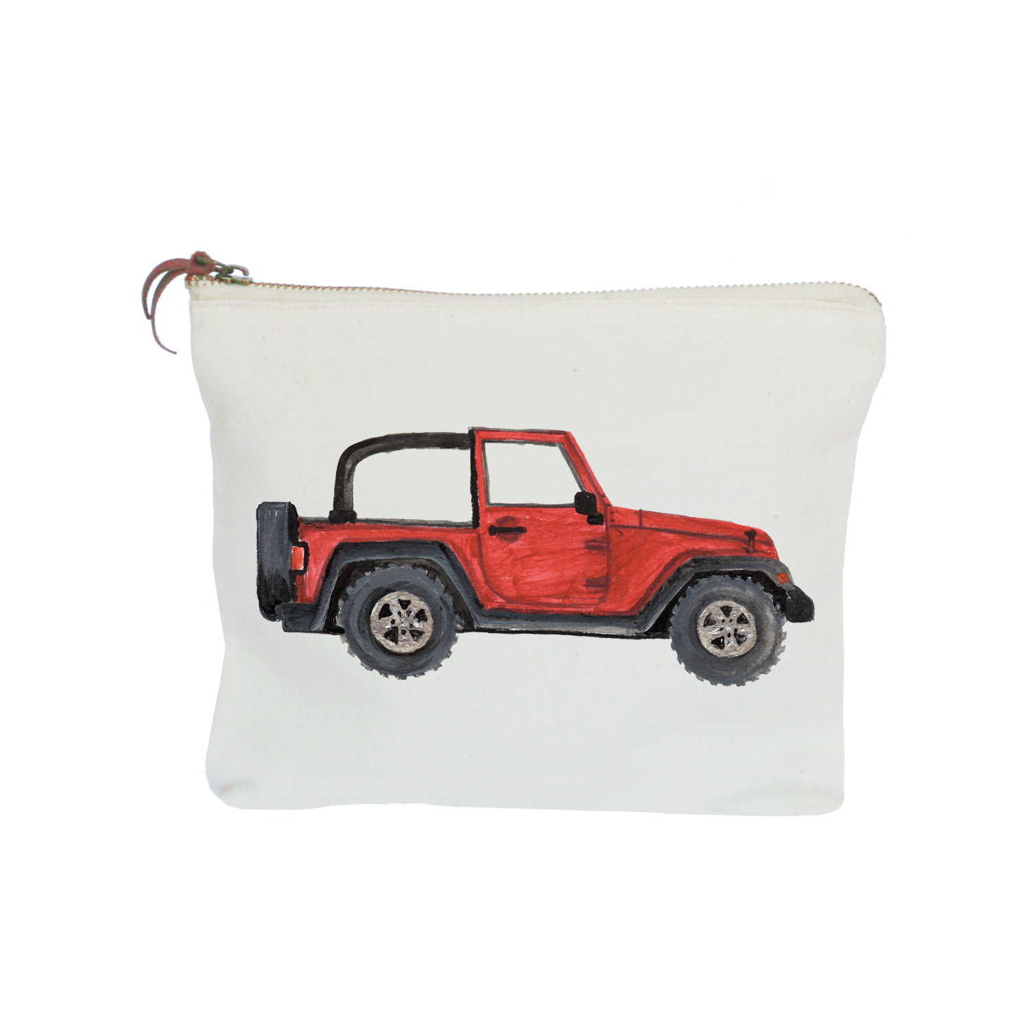 red jeep zipper pouch