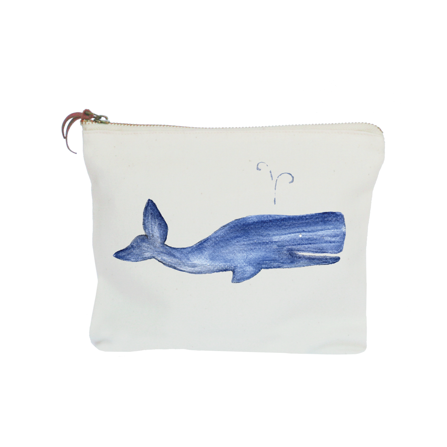 blue whale zipper pouch