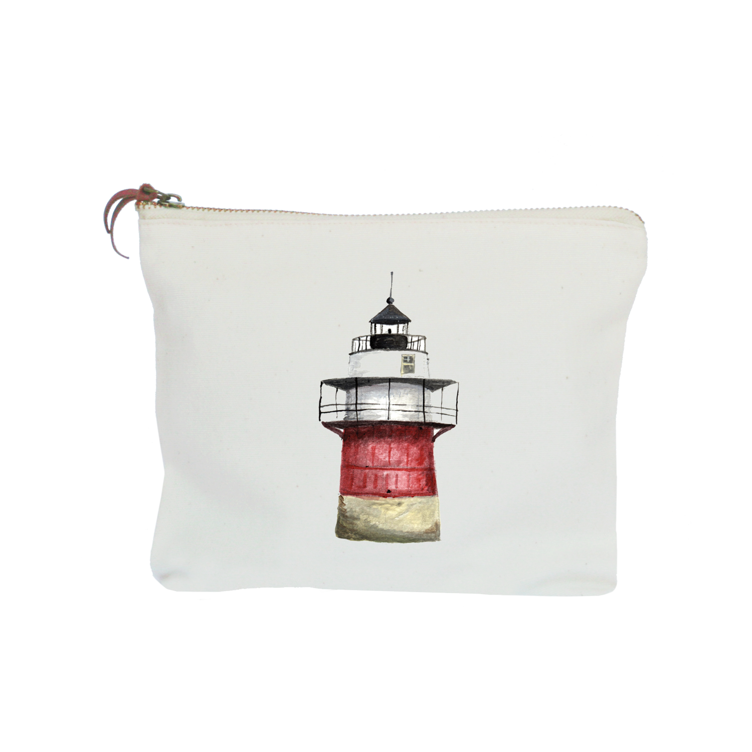 duxbury lighthouse zipper pouch