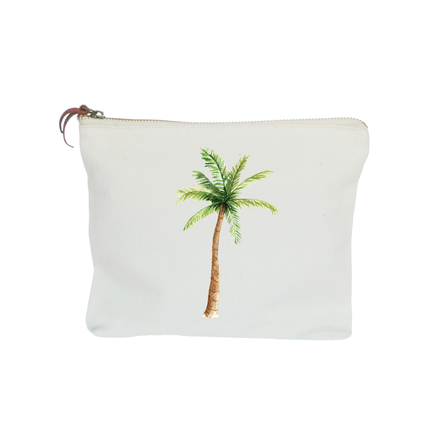 palm tree zipper pouch