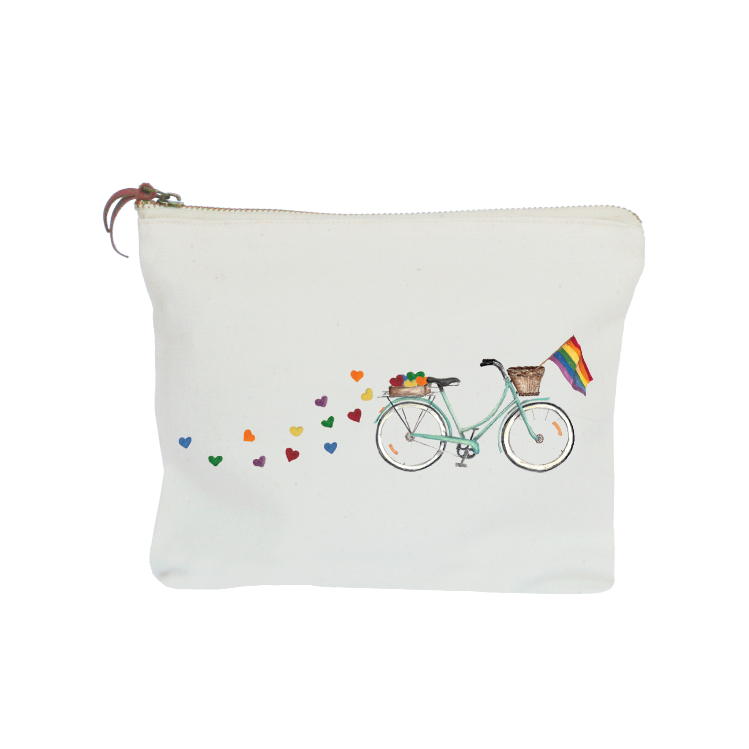 bike with pride zipper pouch