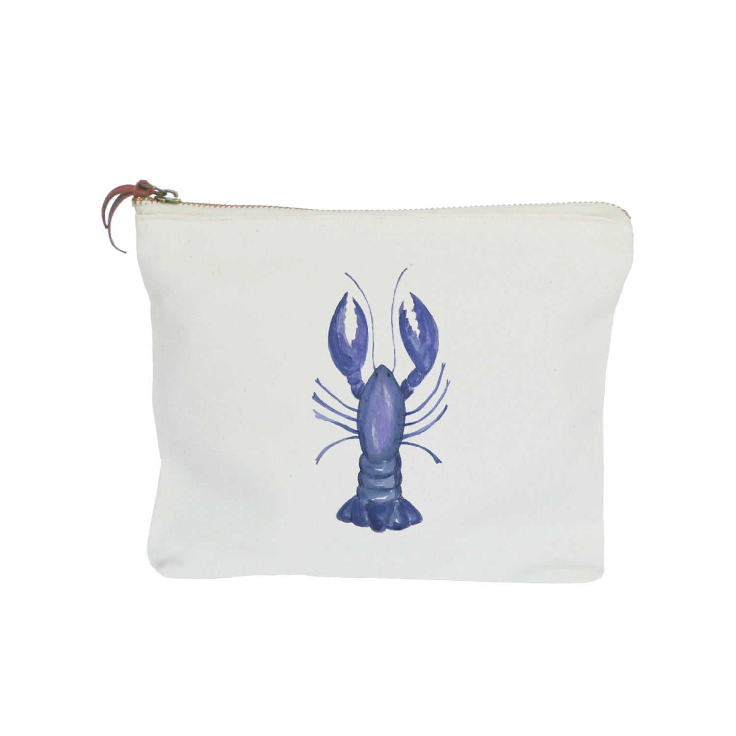 blue lobster zipper pouch