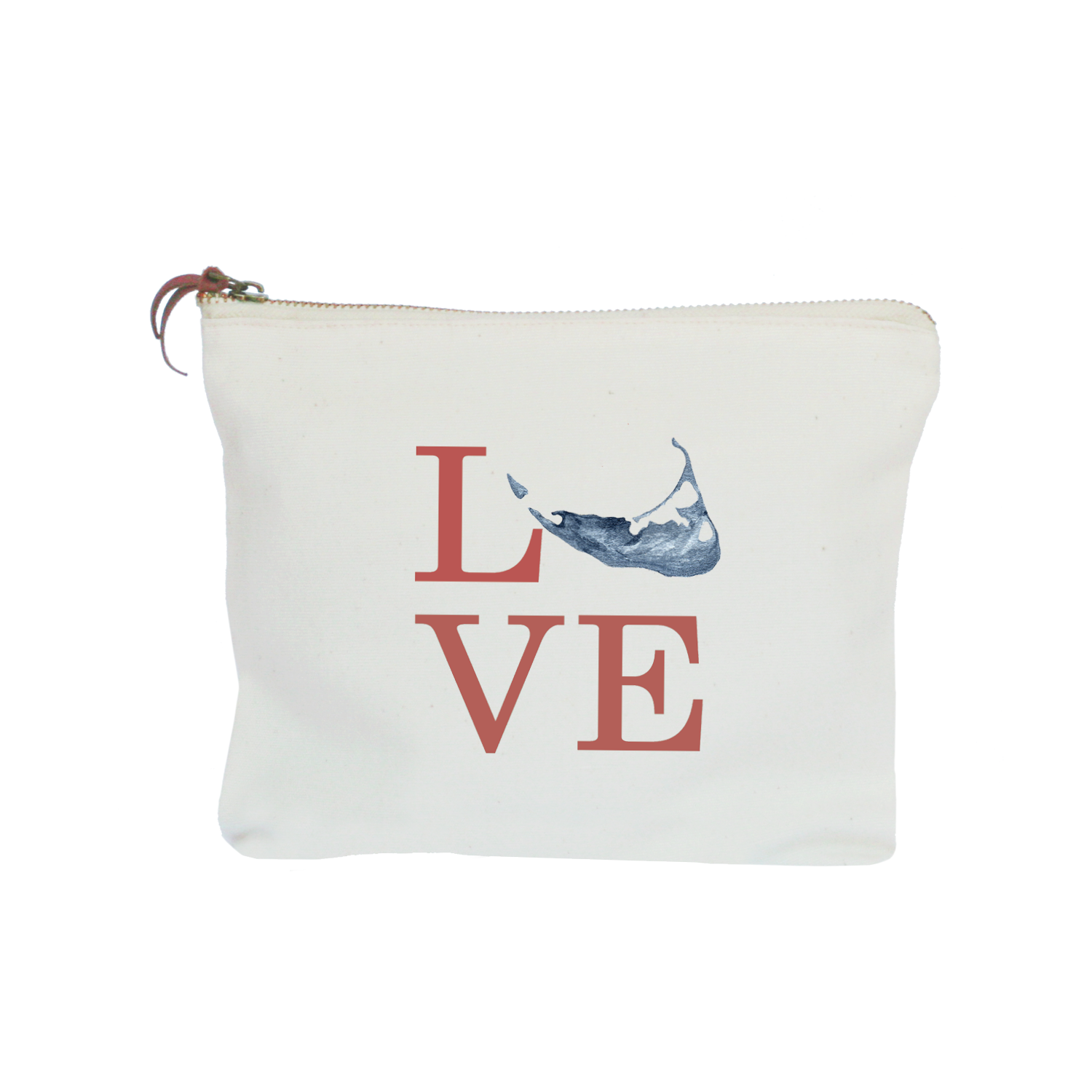 love nantucket island zipper pouch