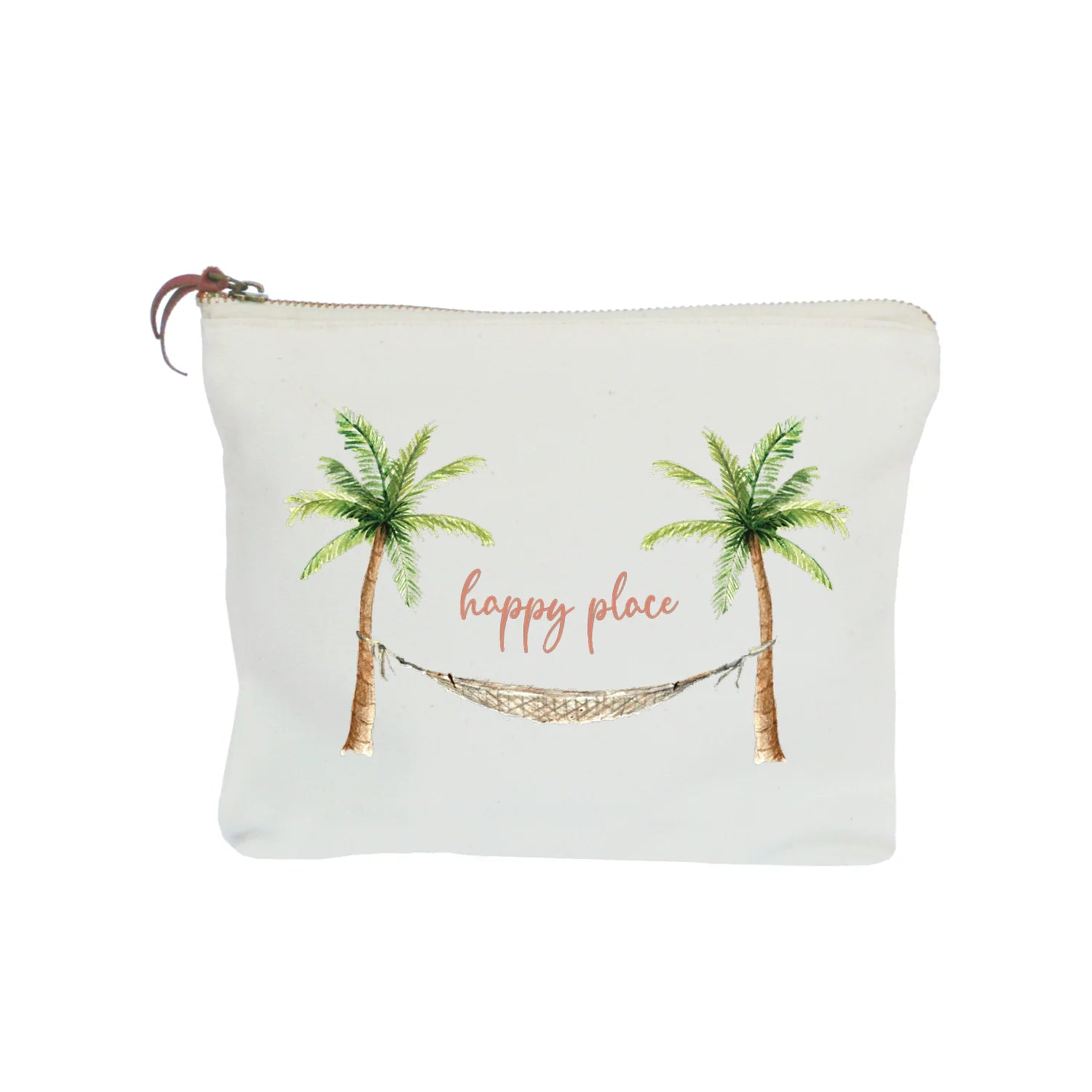 happy place zipper pouch