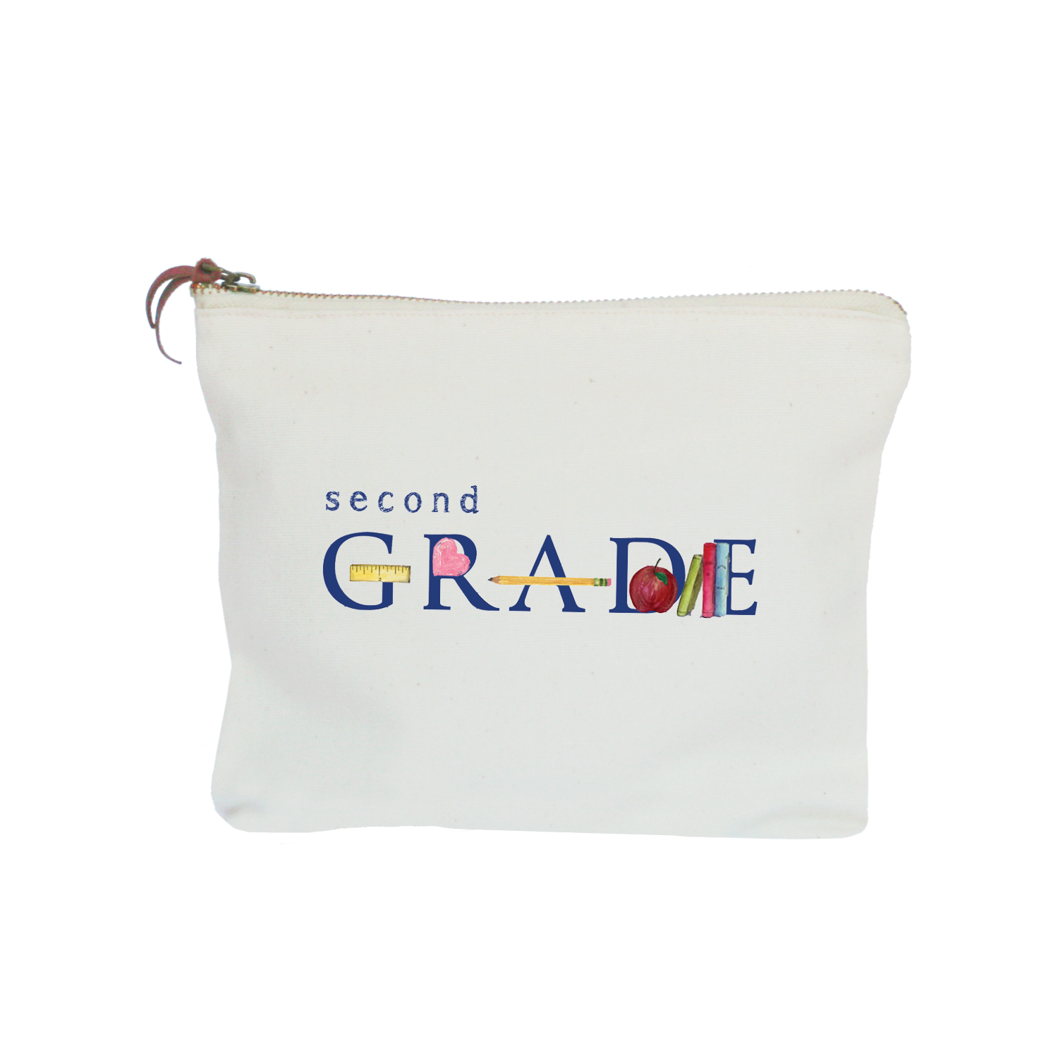 second grade zipper pouch