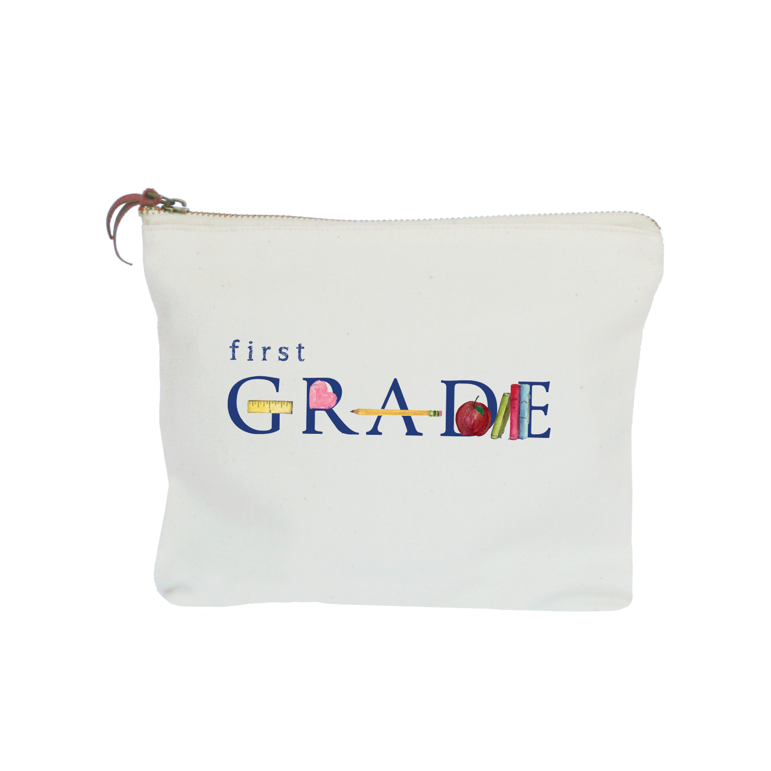 first grade zipper pouch