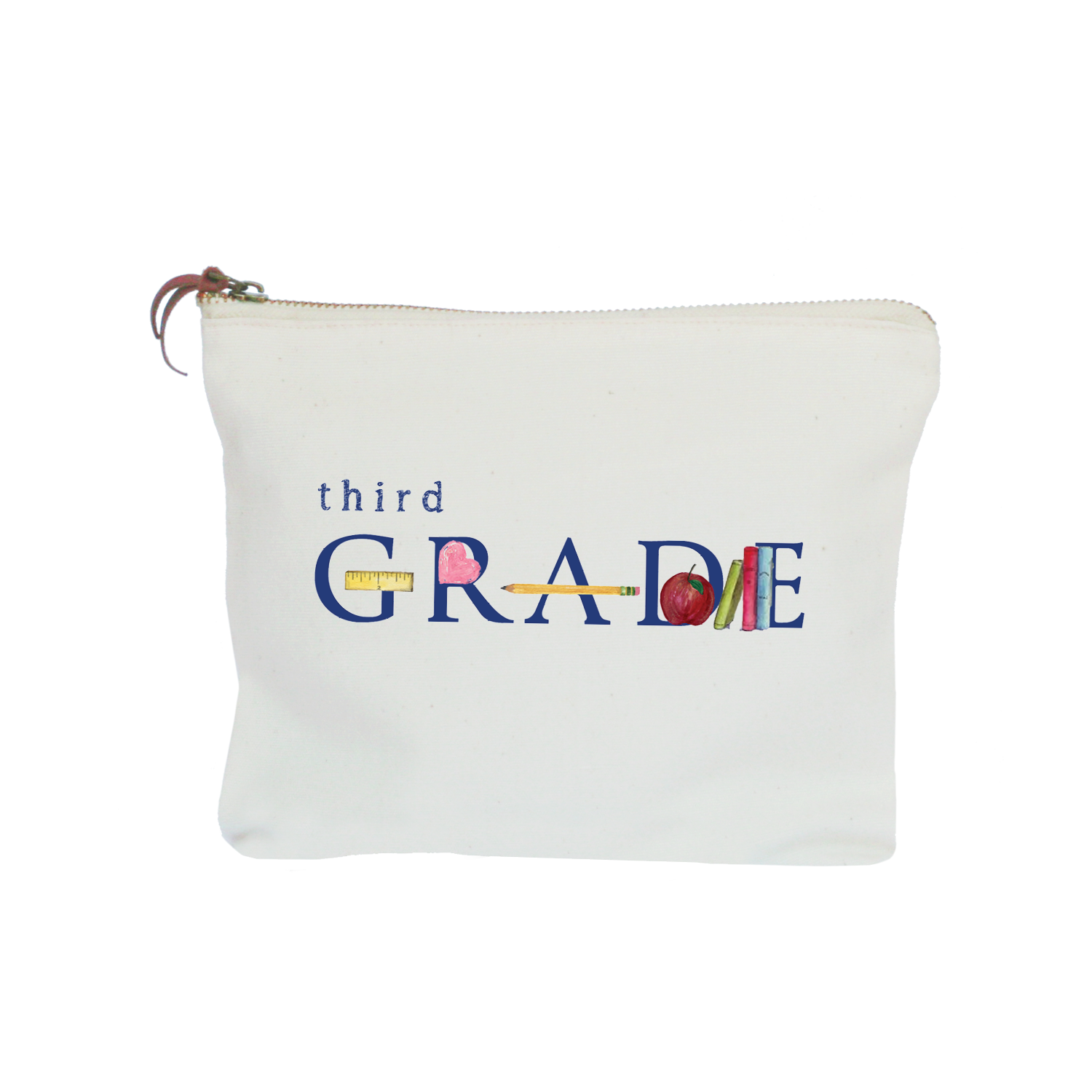 third grade zipper pouch