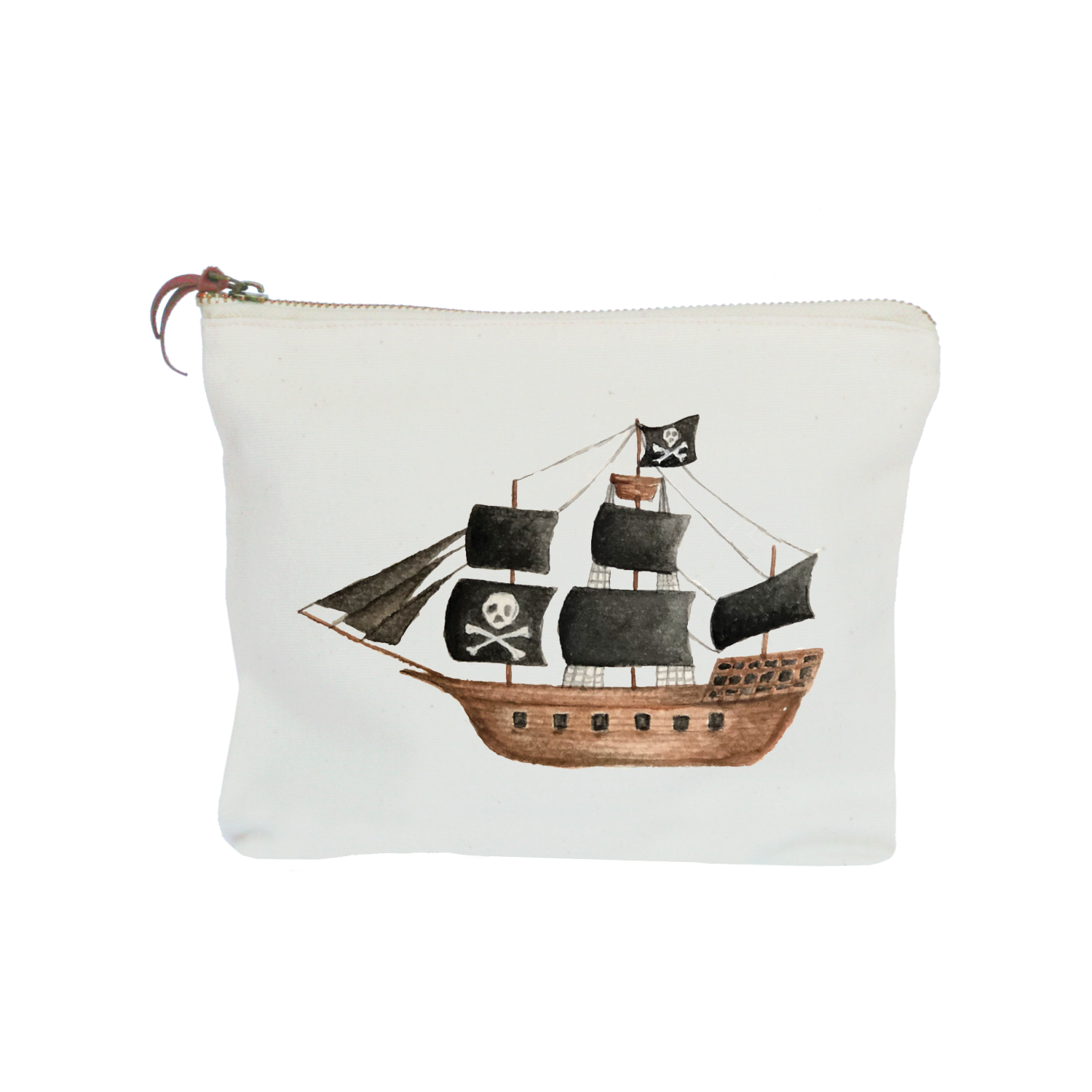 pirate ship zipper pouch