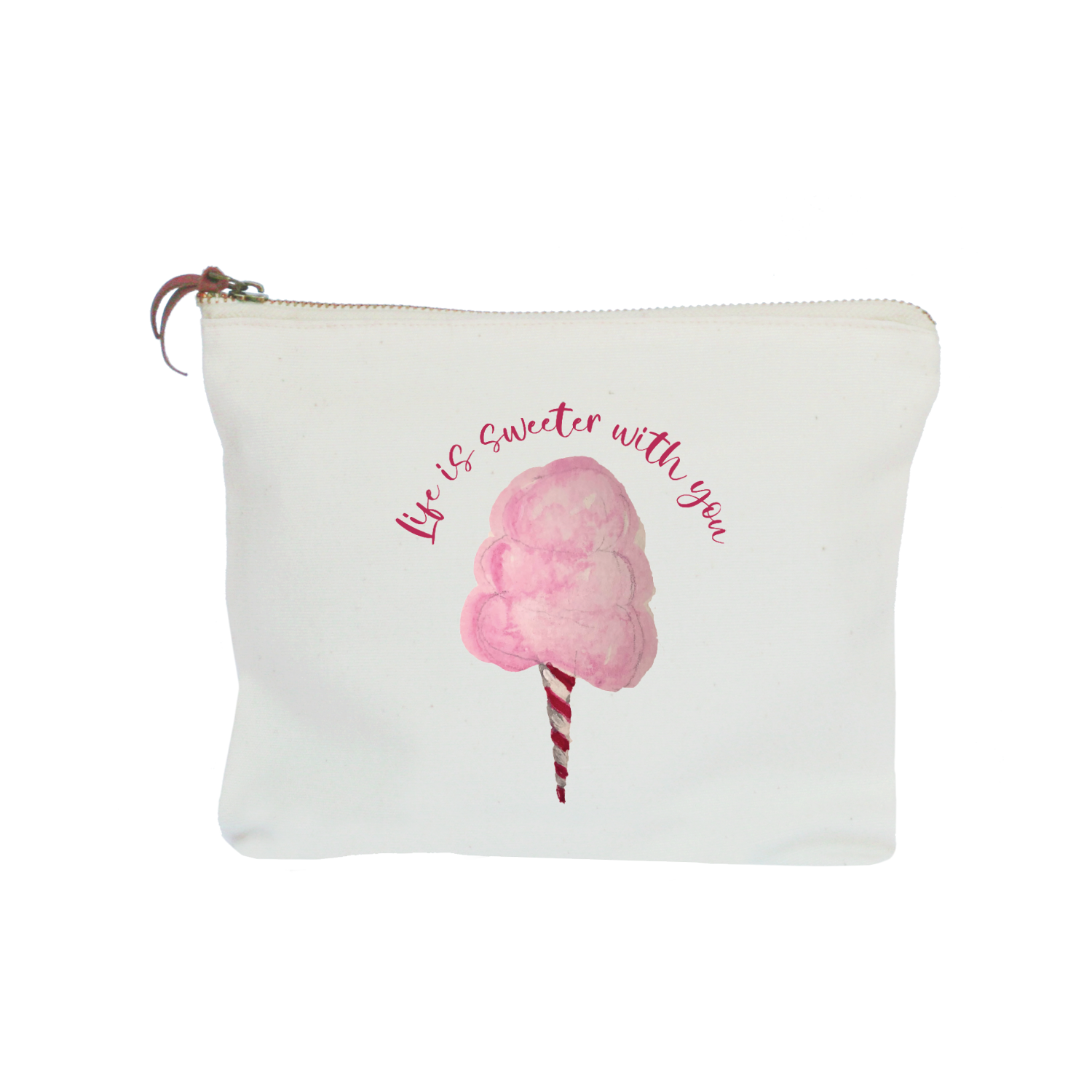 life is sweeter with you zipper pouch