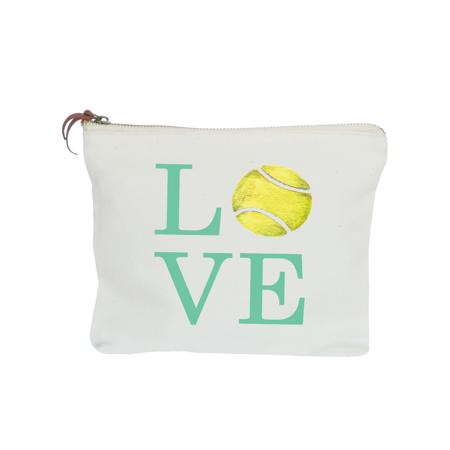love tennis zipper pouch