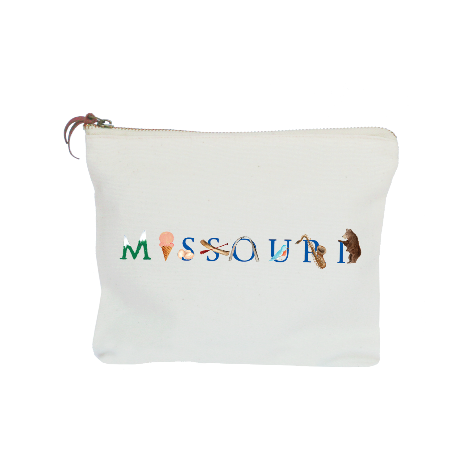 Missouri zipper pouch