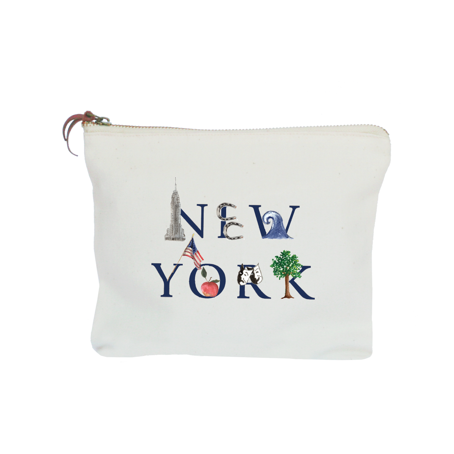 New York zipper pouch