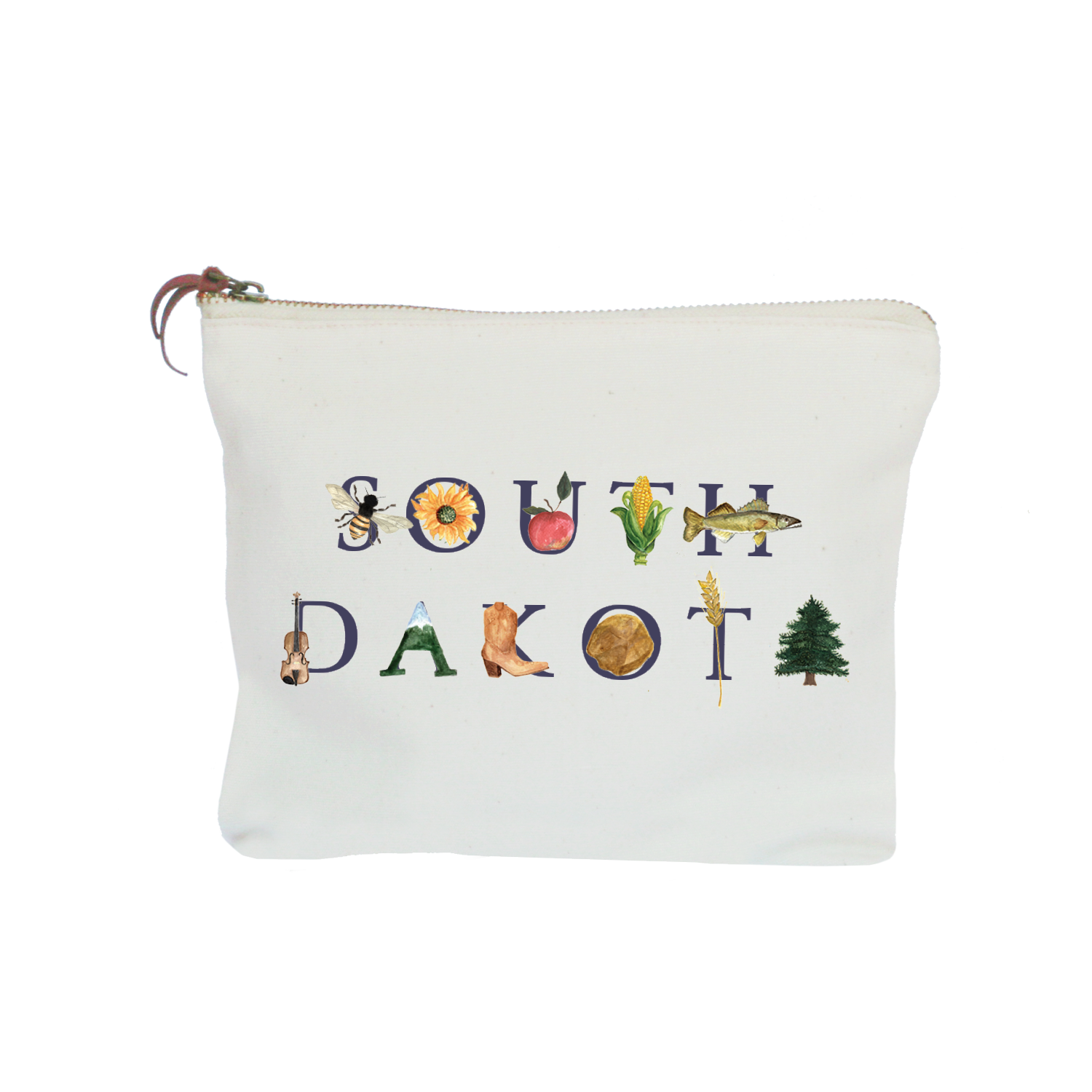 South Dakota zipper pouch
