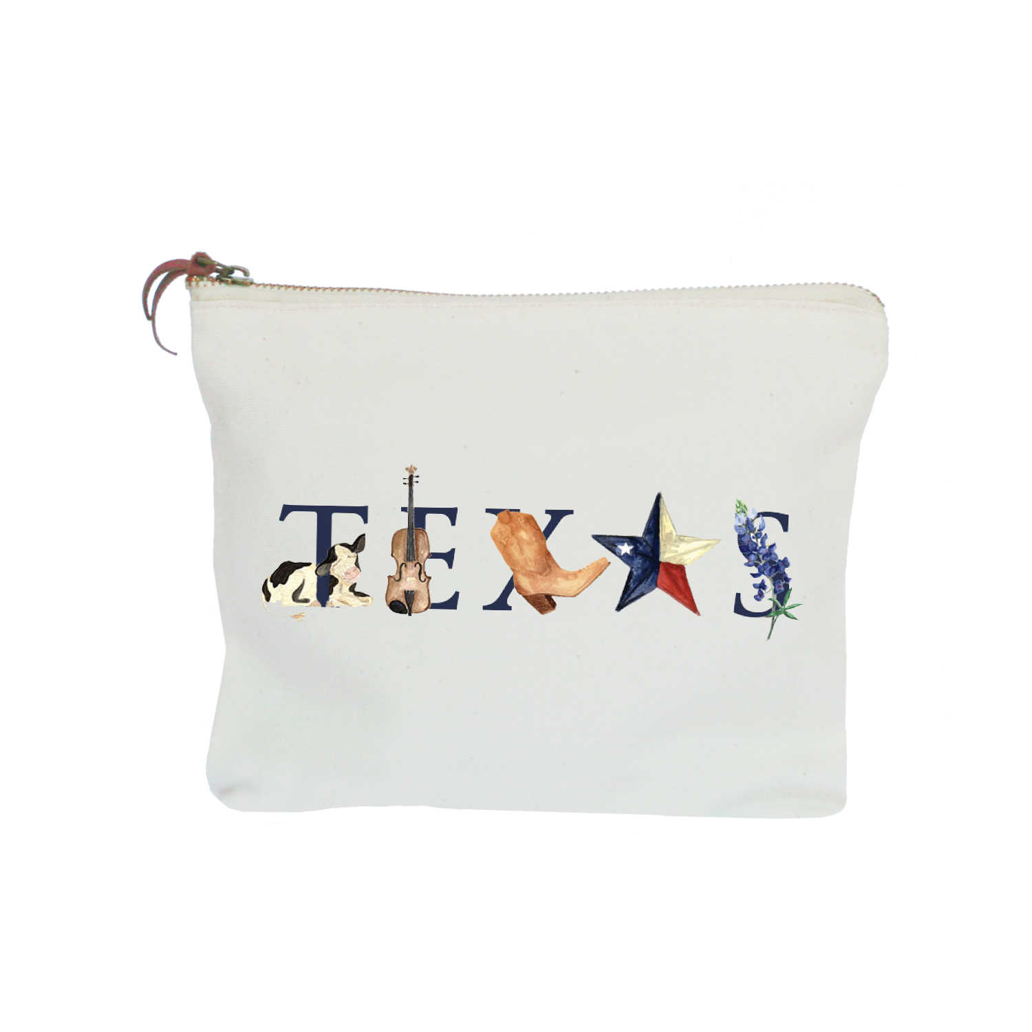 Texas zipper pouch