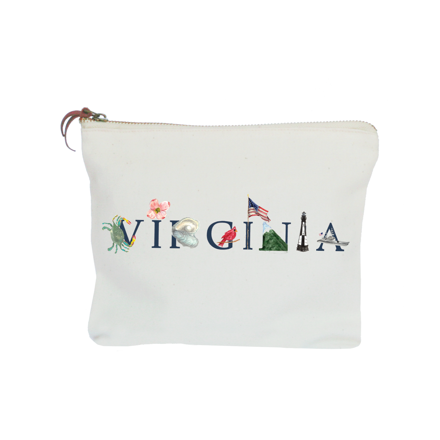 Virginia zipper pouch