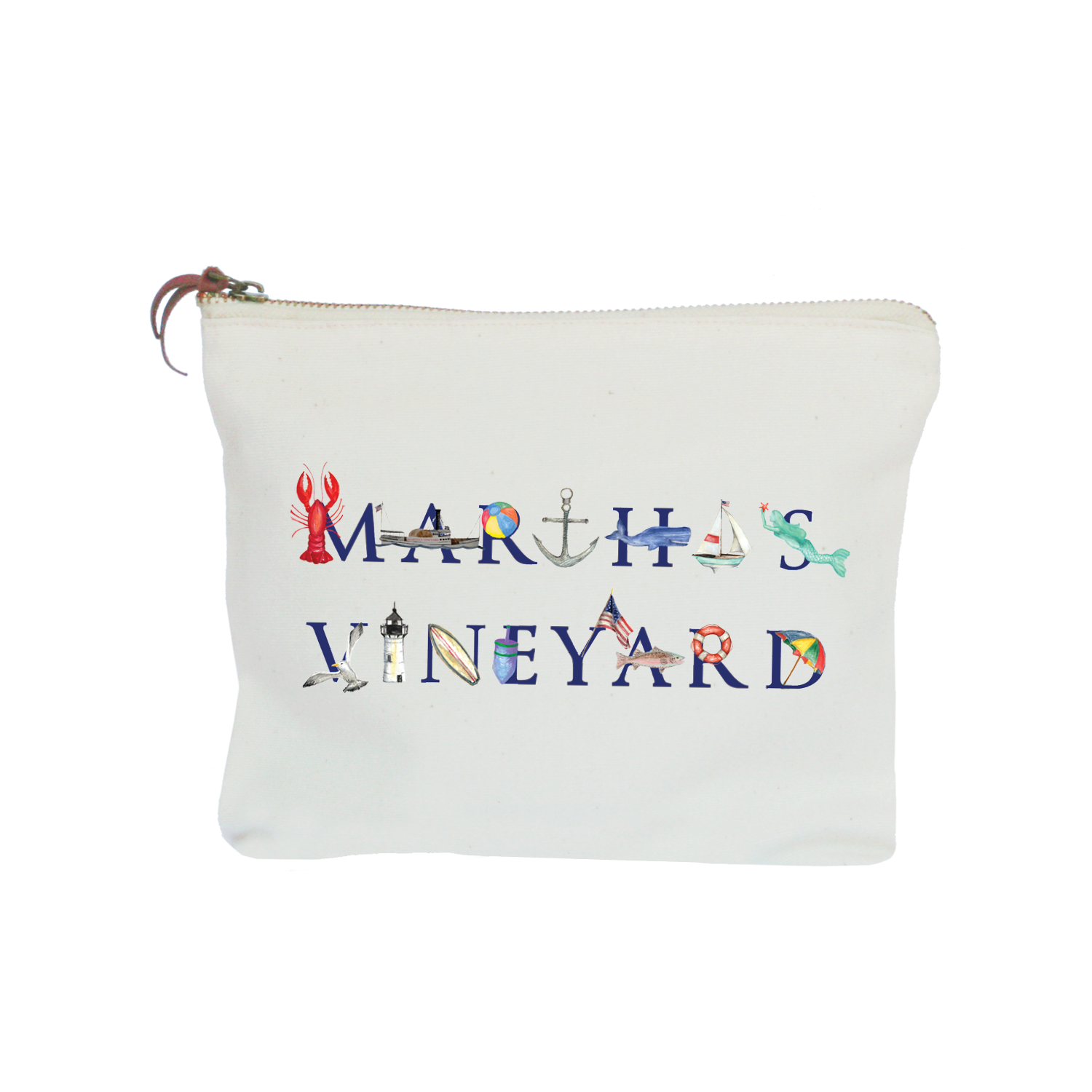 Martha's Vineyard zipper pouch