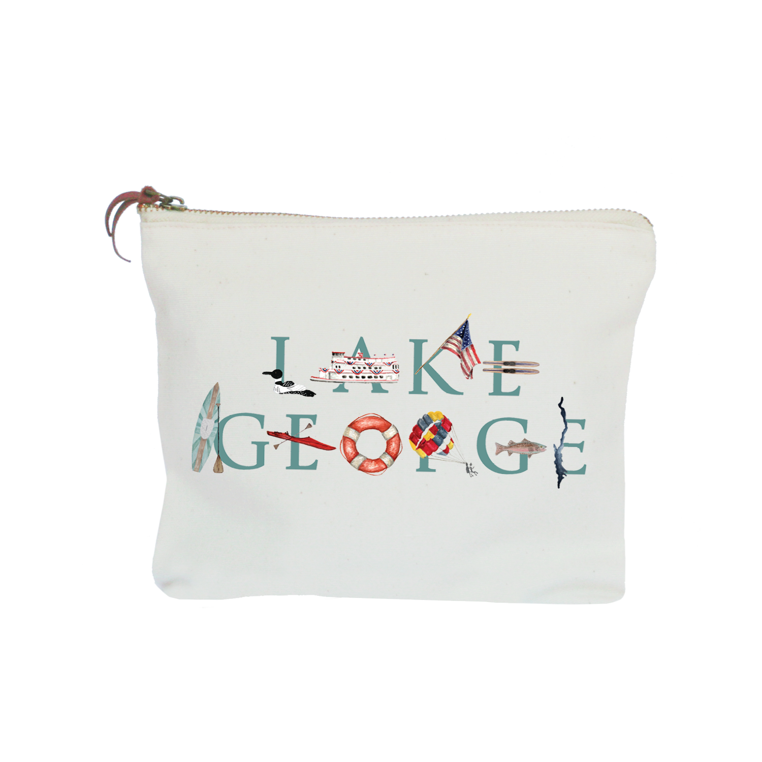 Lake George zipper pouch