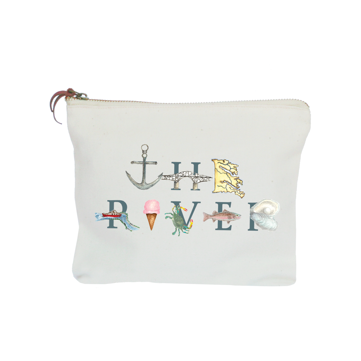 The River zipper pouch