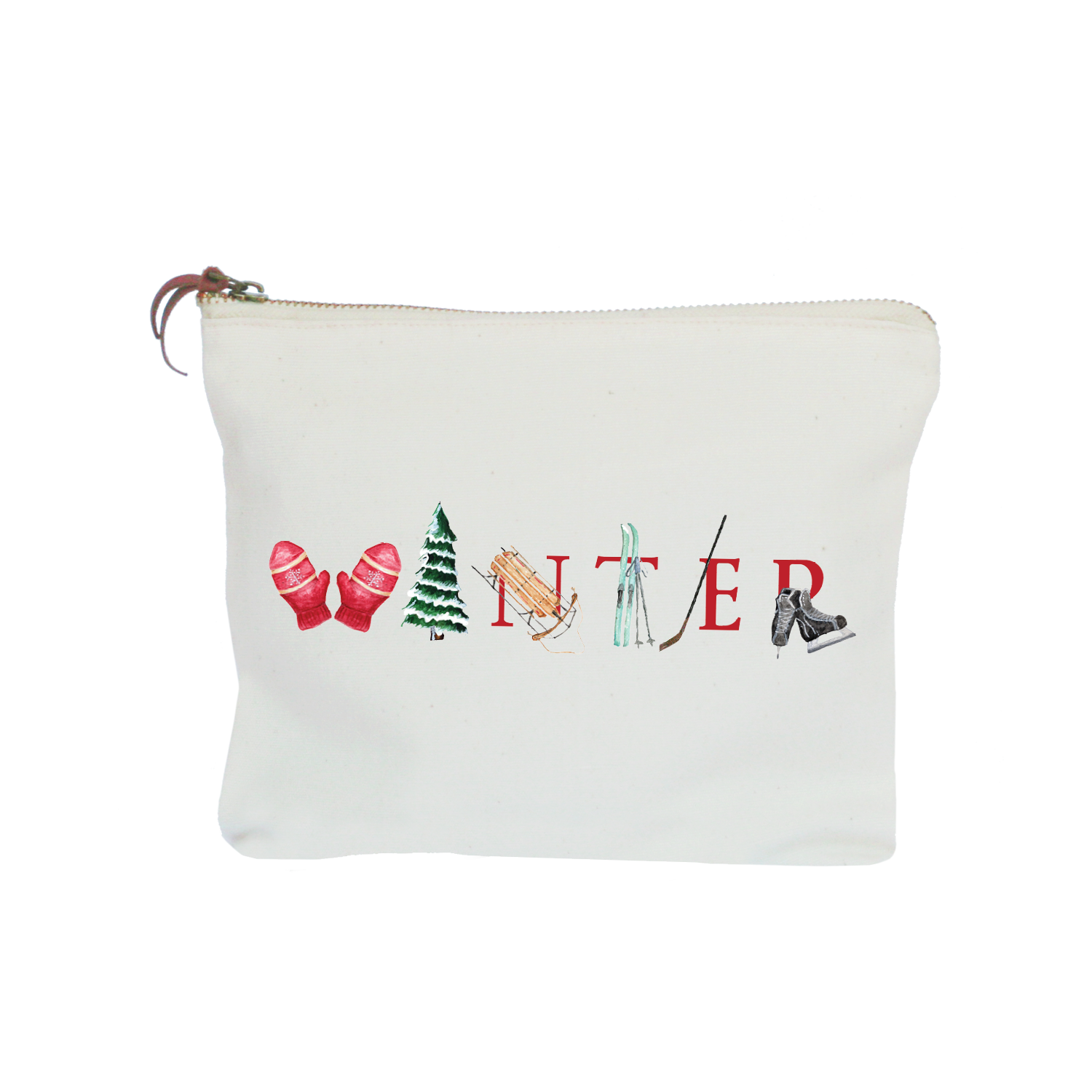 winter zipper pouch