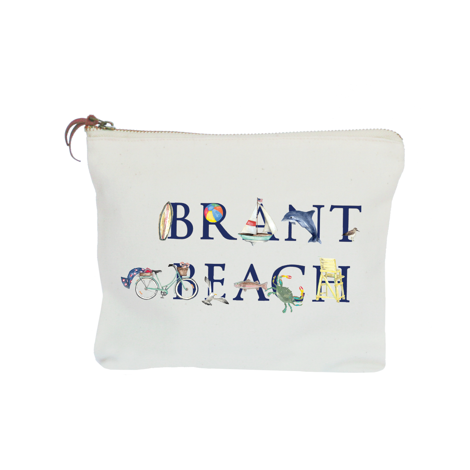 Brant Beach zipper pouch