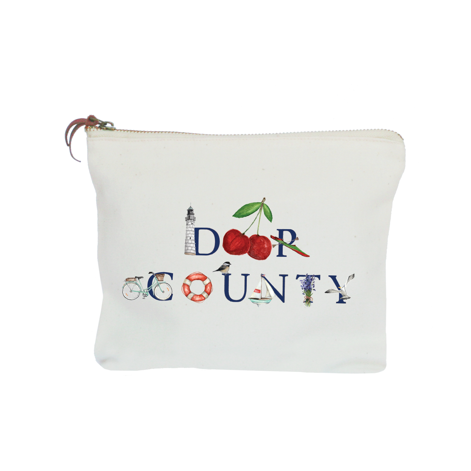Door County zipper pouch