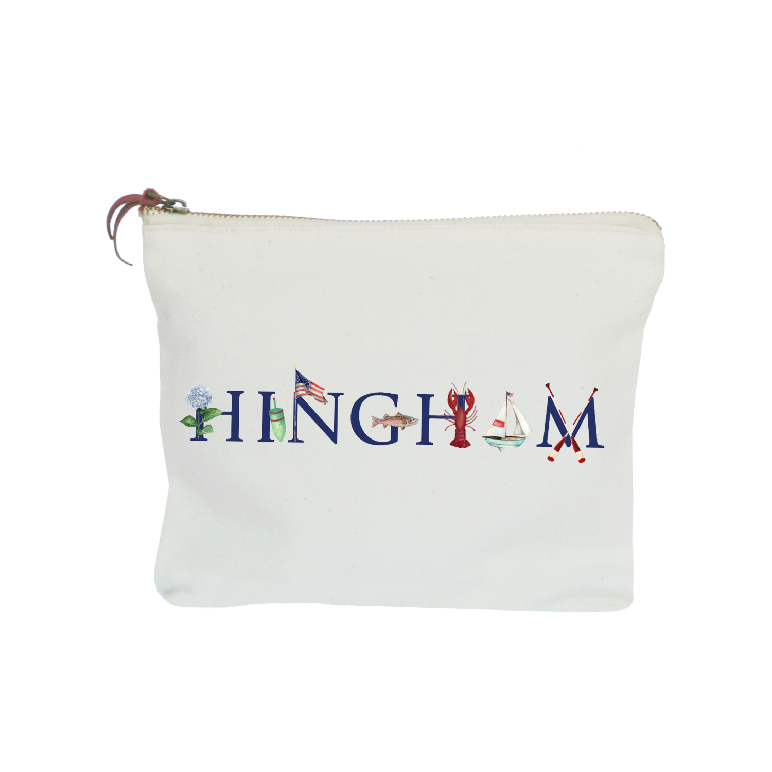 Hingham zipper pouch