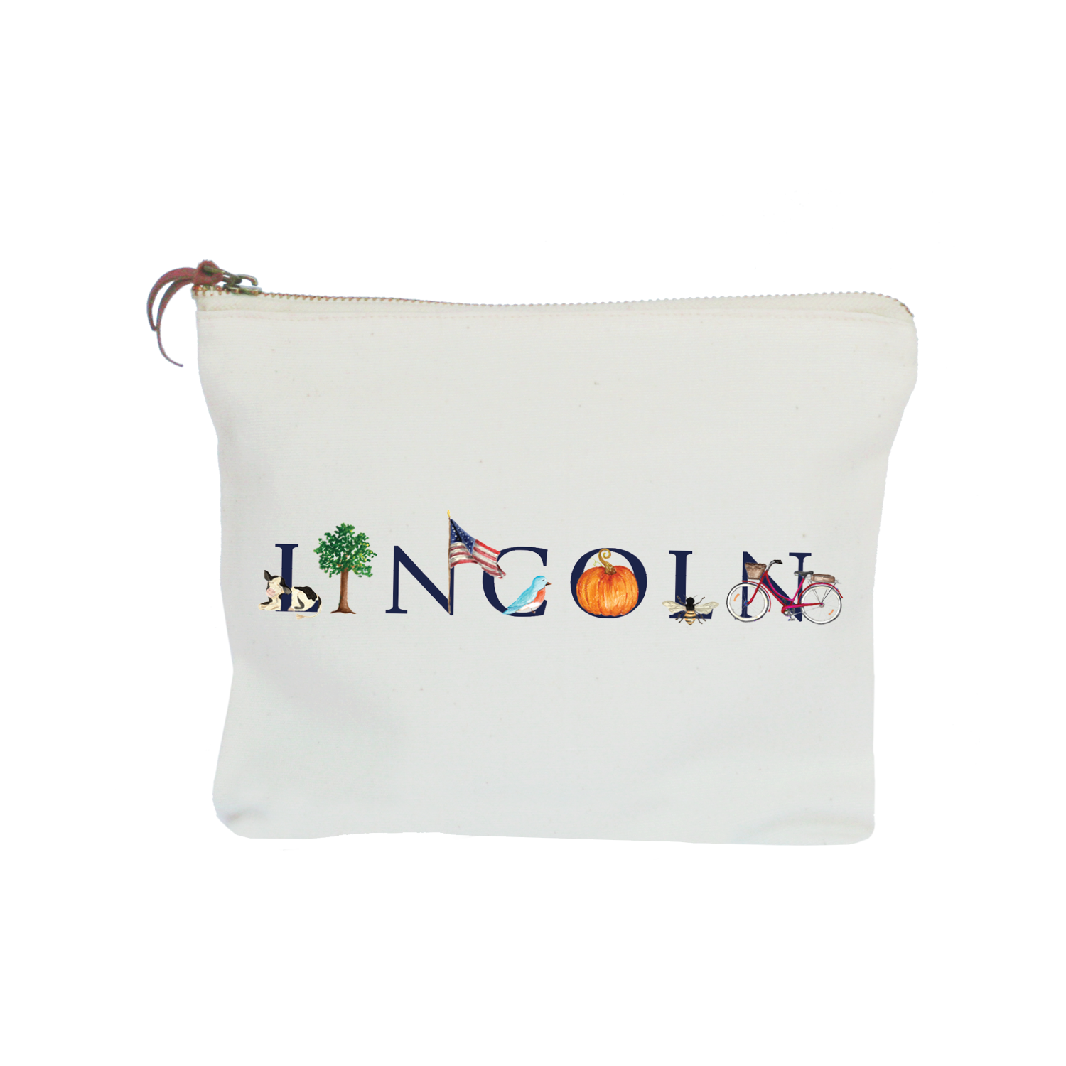 Lincoln zipper pouch