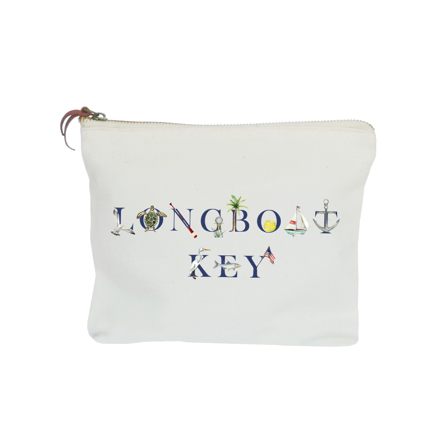 Longboat Key zipper pouch