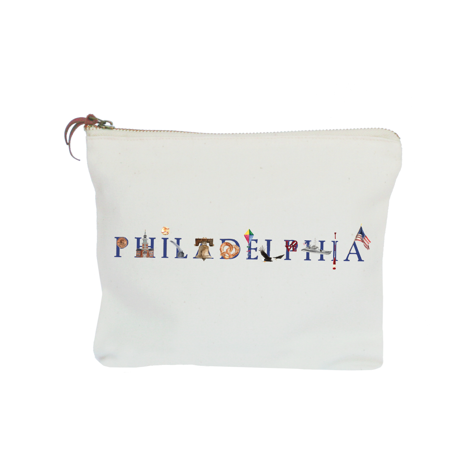Philadelphia zipper pouch