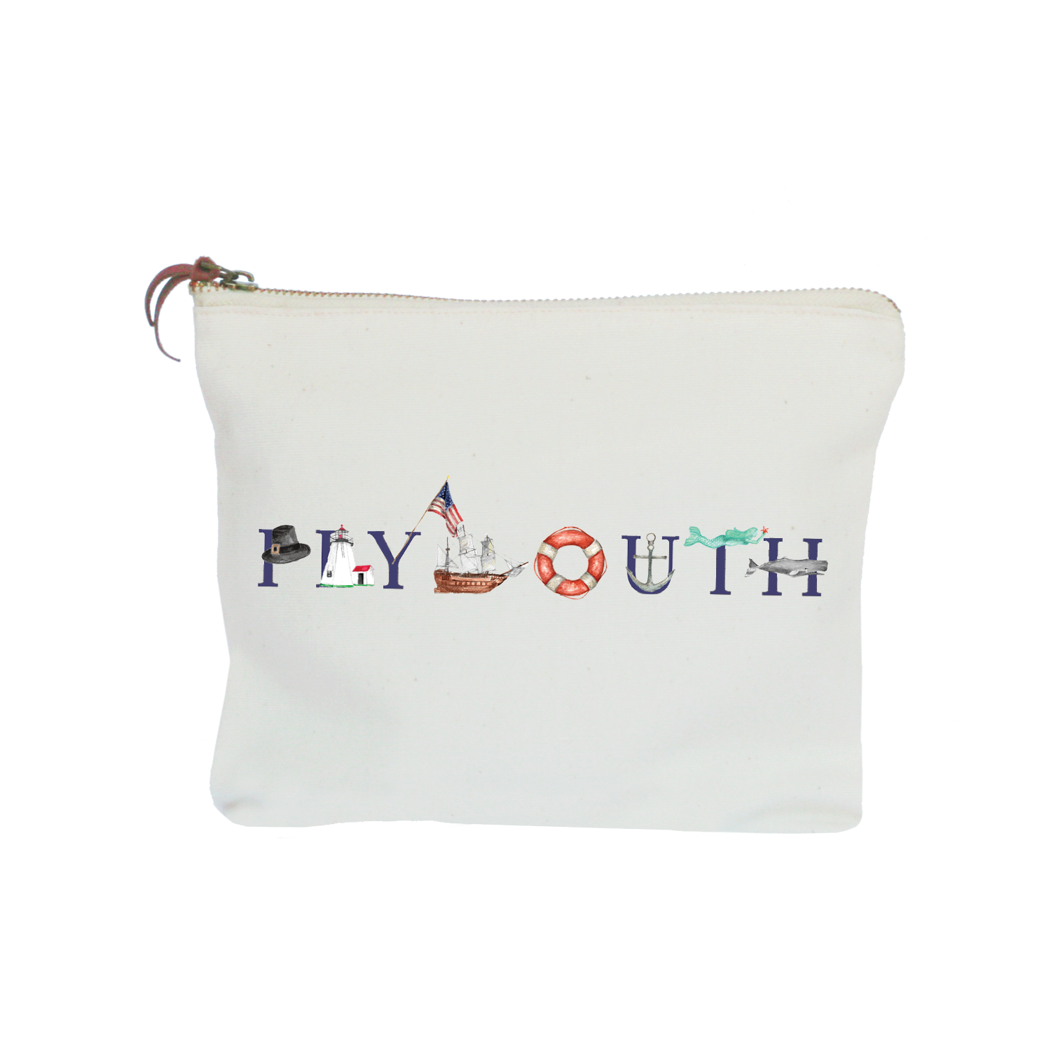 Plymouth zipper pouch