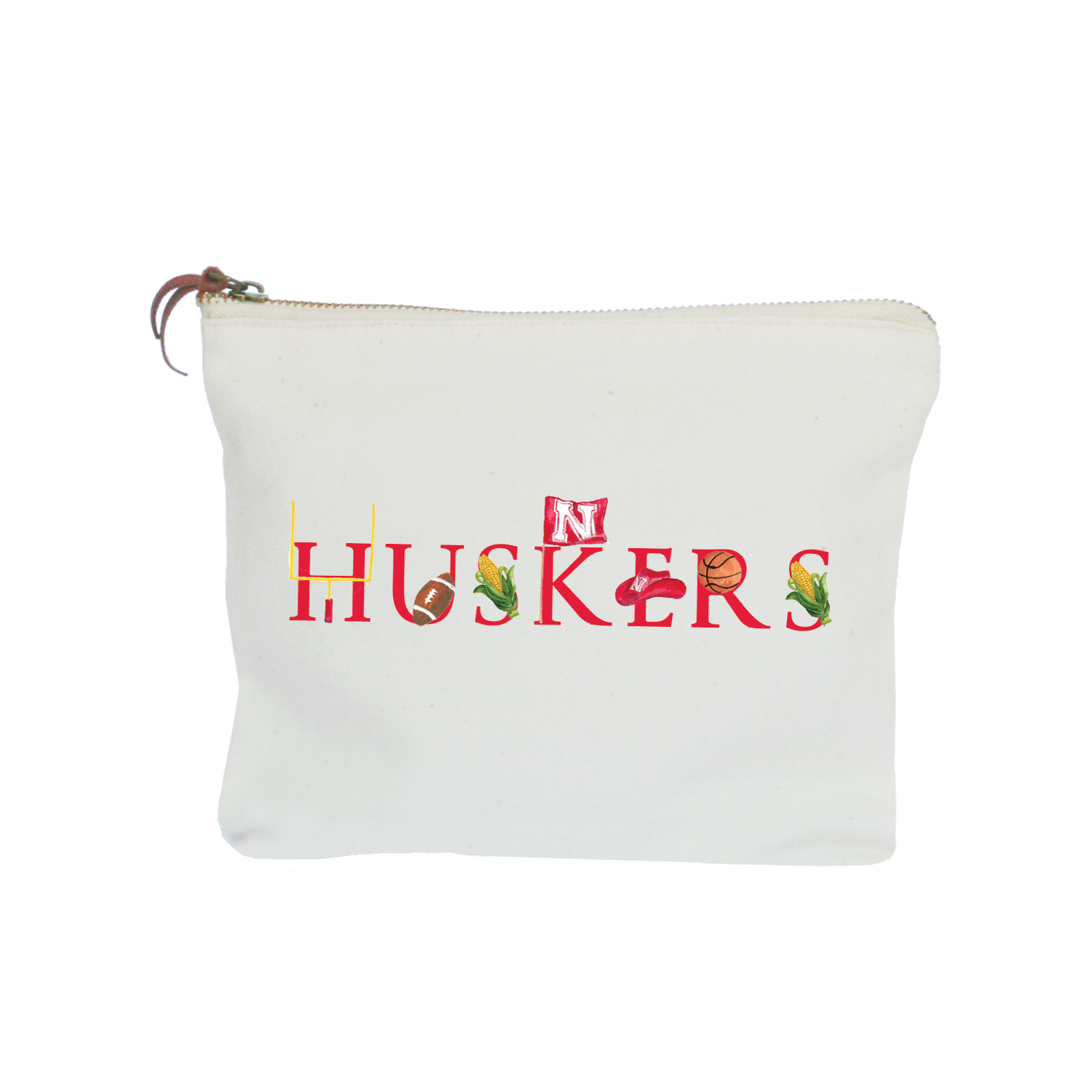 huskers zipper pouch