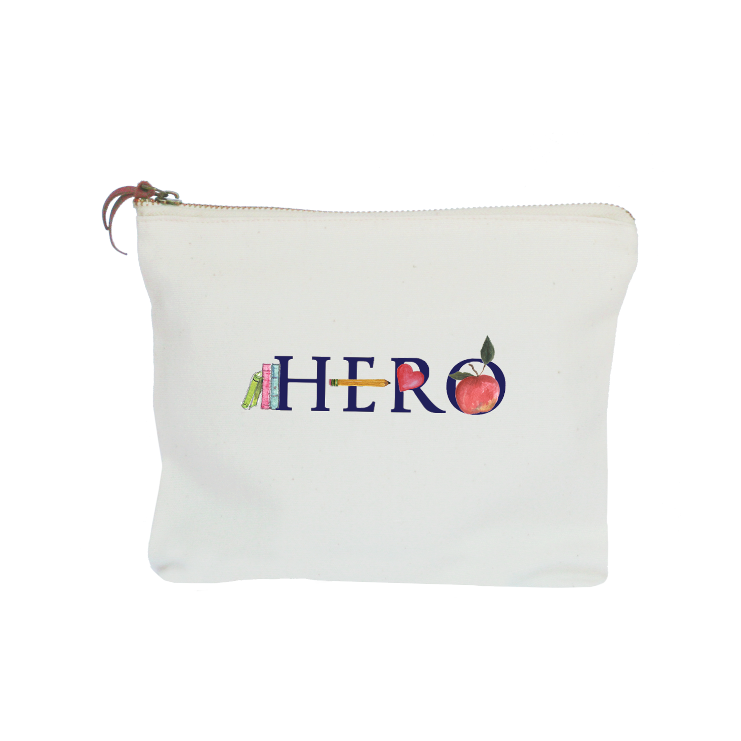 hero teacher zipper pouch