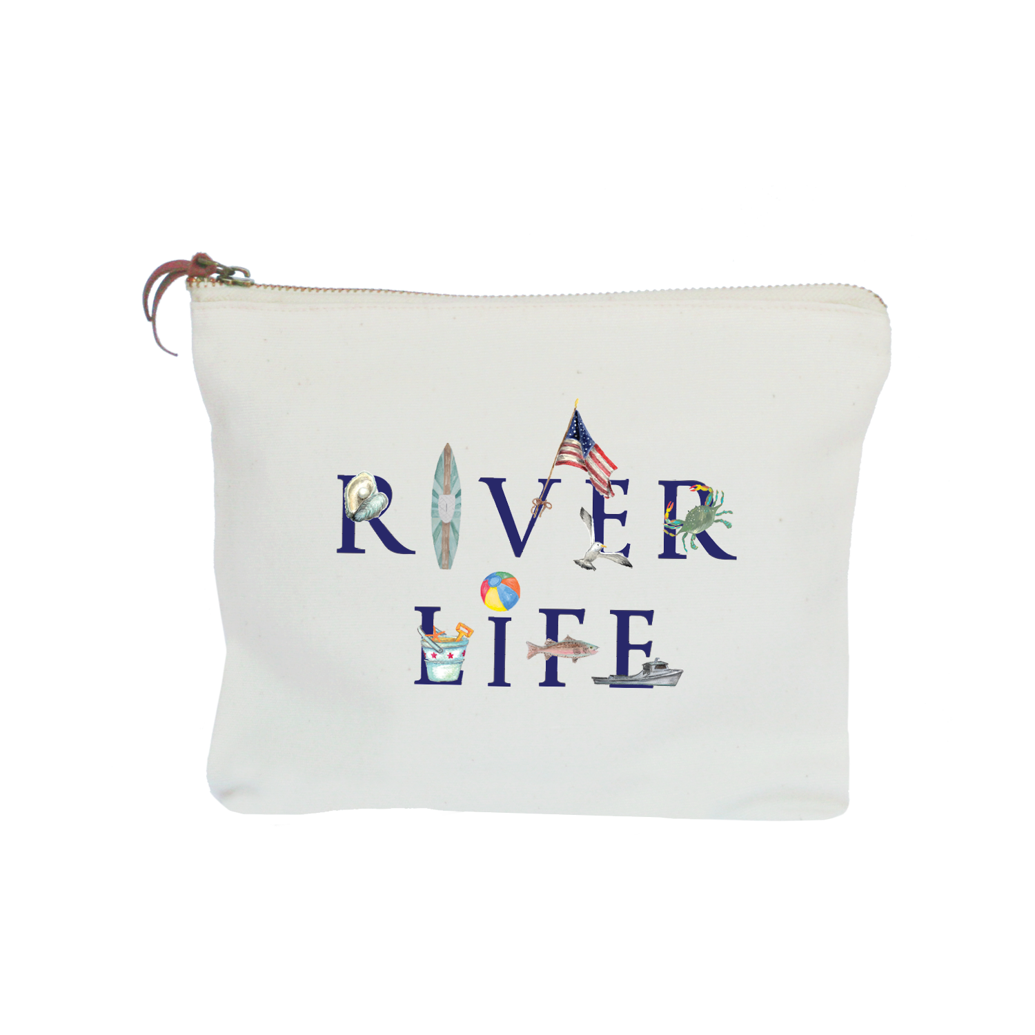 river life zipper pouch