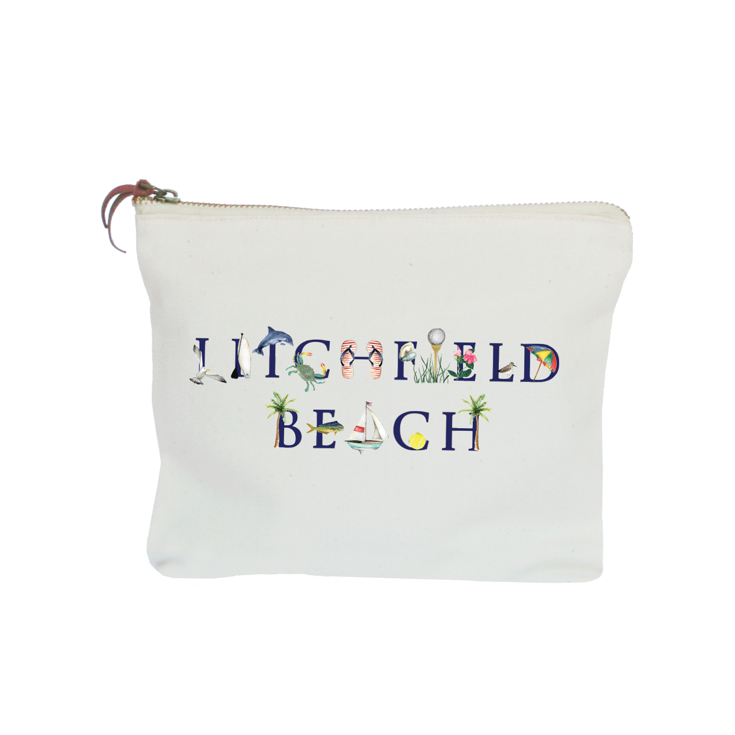 litchfield beach zipper pouch