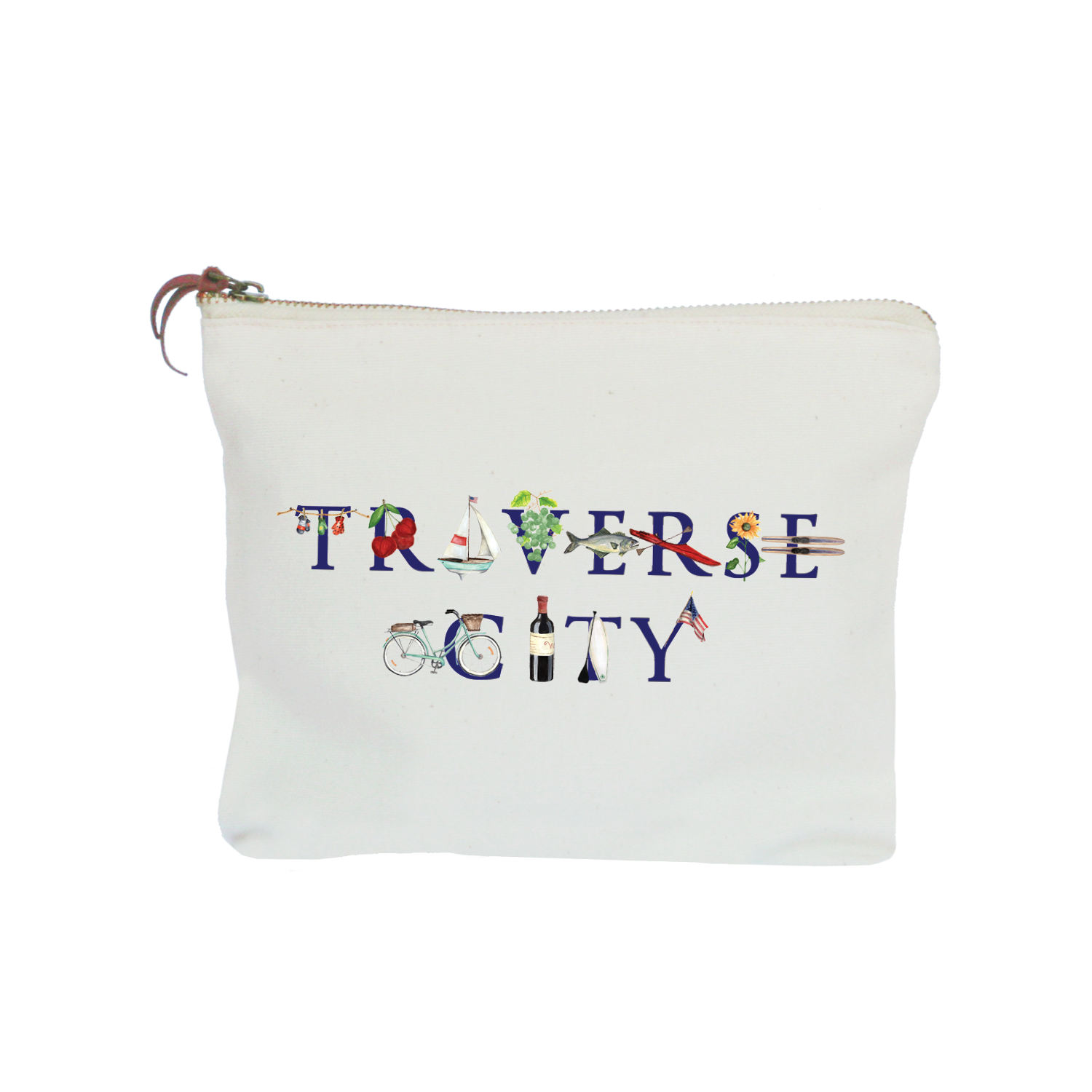 traverse city zipper pouch