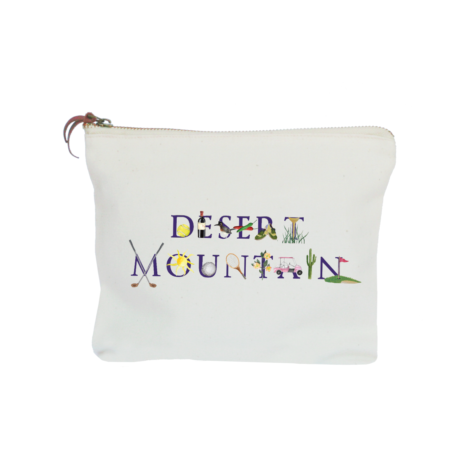 desert mountain zipper pouch
