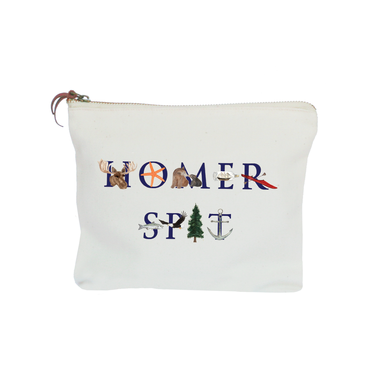 homer spit zipper pouch