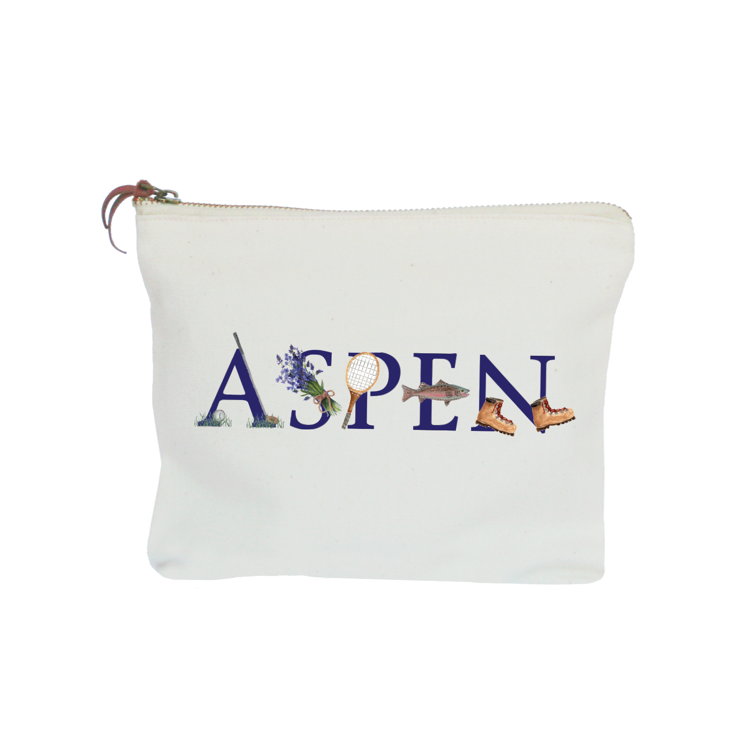 aspen summer zipper pouch