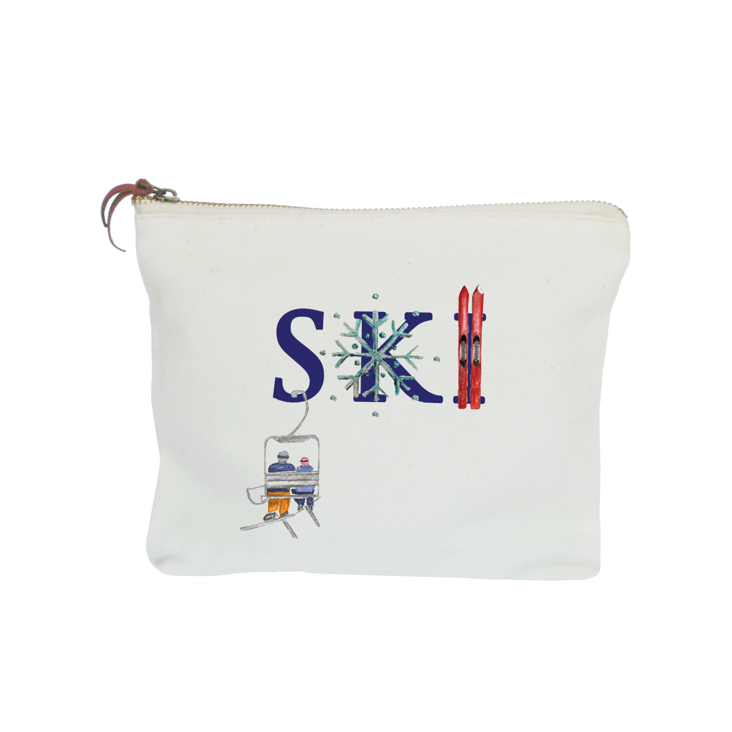 ski zipper pouch