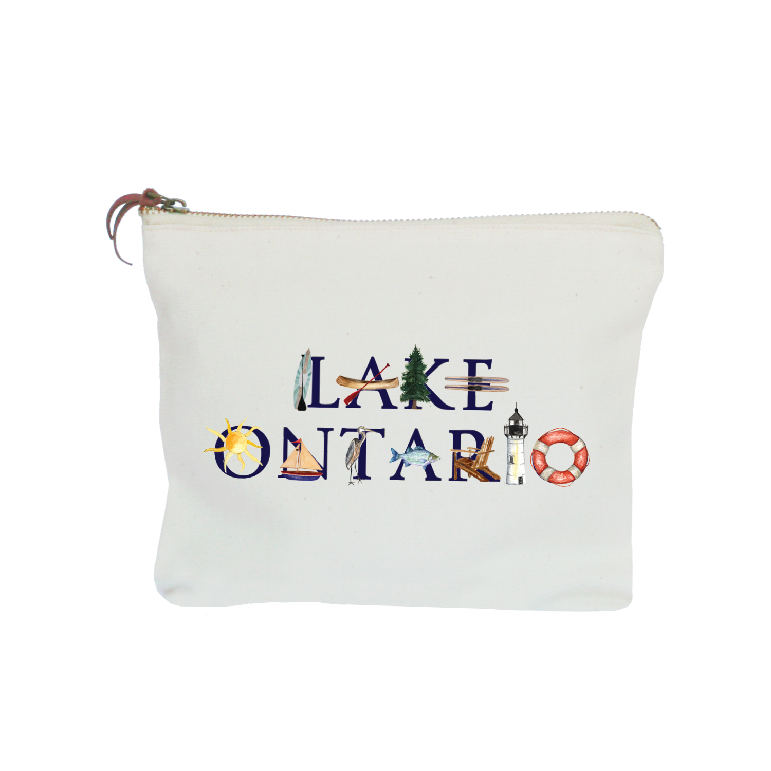 lake ontario zipper pouch