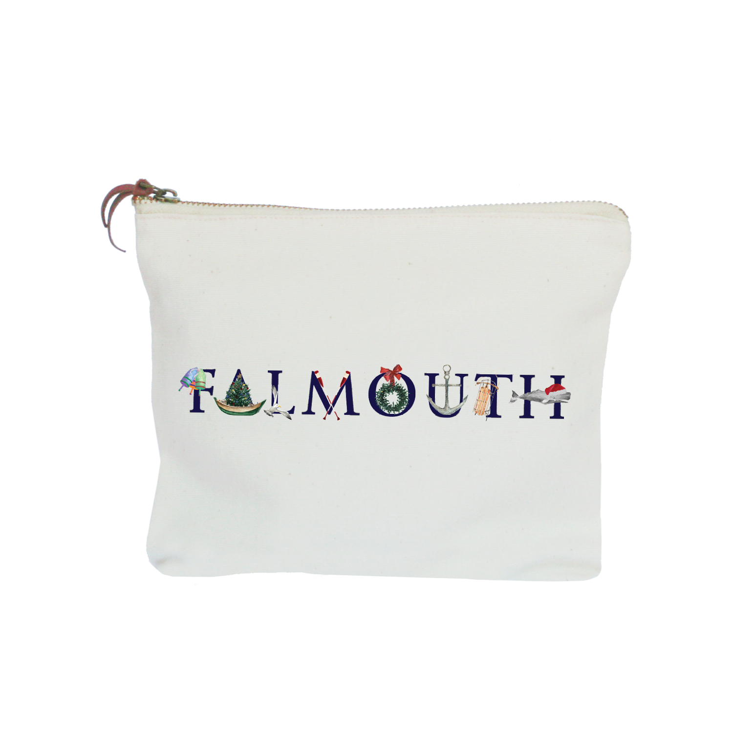 falmouth holiday zipper pouch