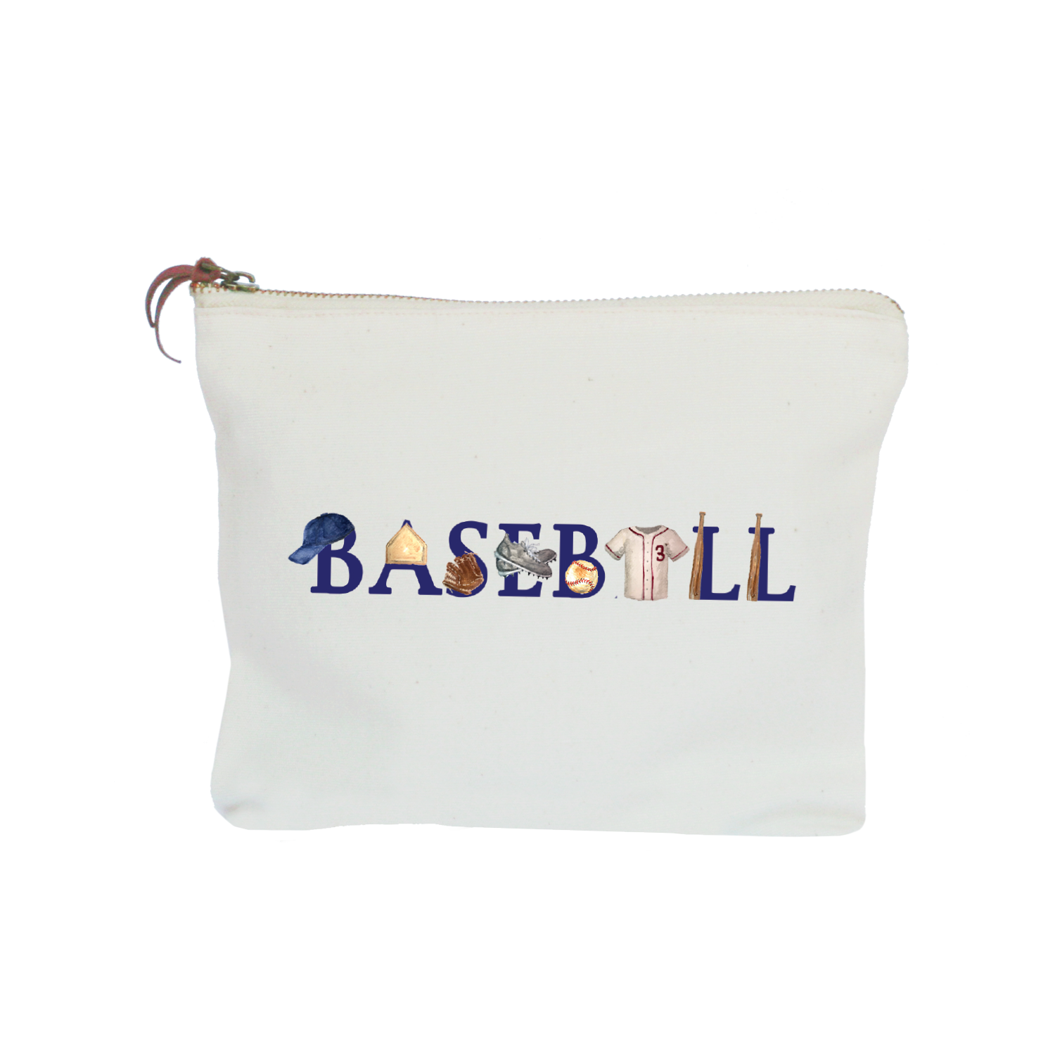 baseball zipper pouch