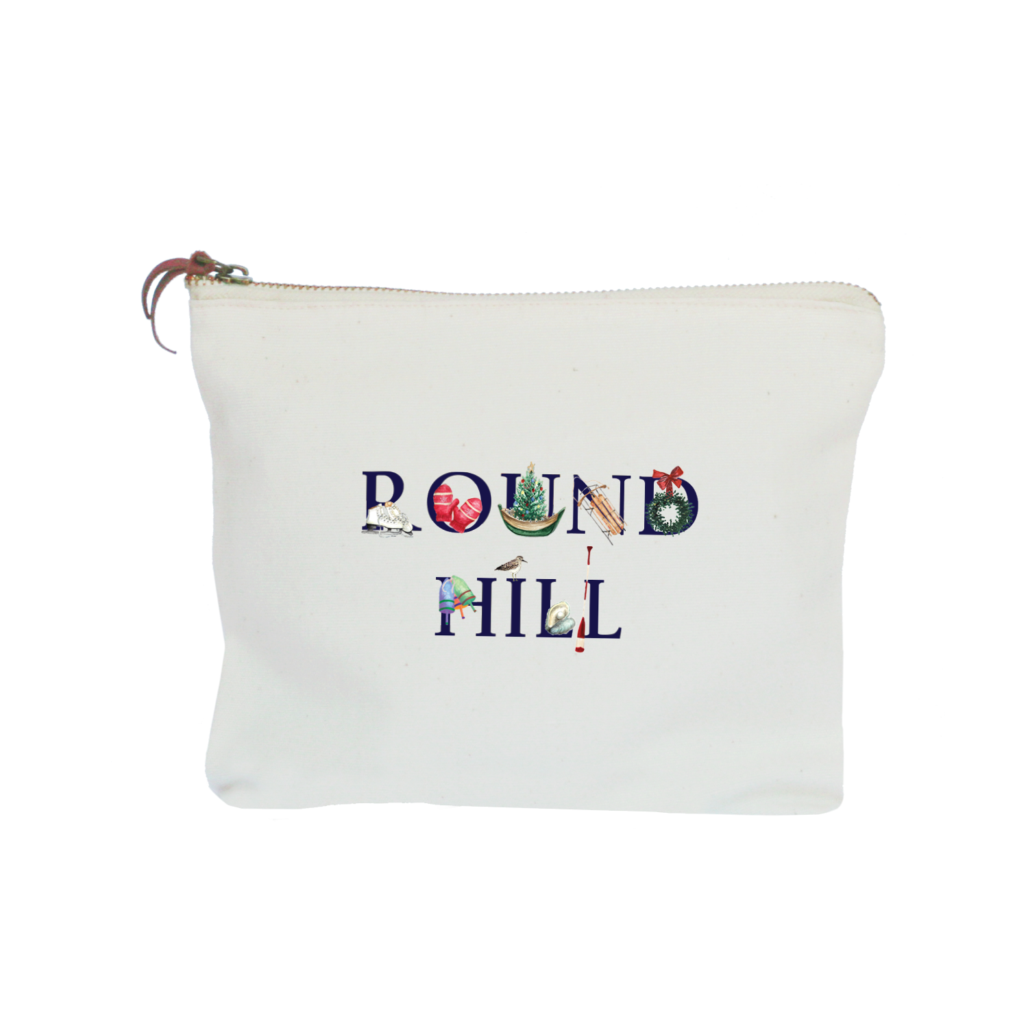 round hill winter holiday zipper pouch
