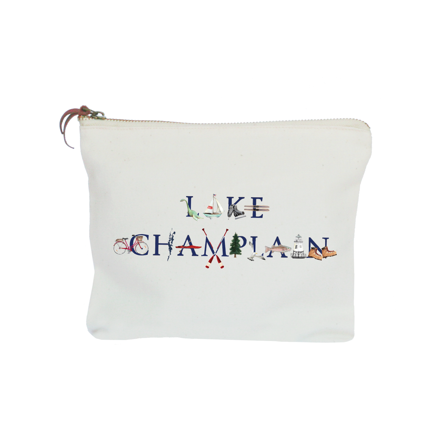 lake champlain zipper pouch